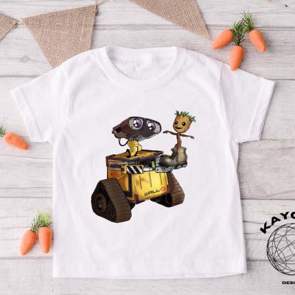 Cute Wall-E And Baby Groot Shirt, Disney Pixar Wall-E, Groot Shirt, Disney Wall-e Shirt, Disney Trip Shirt, Disney World Shirt - Image 3