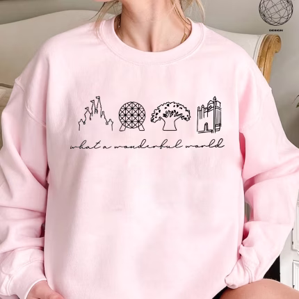 What A Wonderful World Shirt, Magical Shirt, Women's Disney Shirt, Disneyland Shirt, Disneyworld Shirts, Disney Castle - Image 2