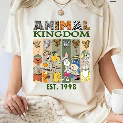 Winnie The Pooh Animal Kingdom EST 1998 Shirt, Disney Animal Kingdom Shirts, Pooh Animal Kingdom Shirt, Disney Trip Family Tees