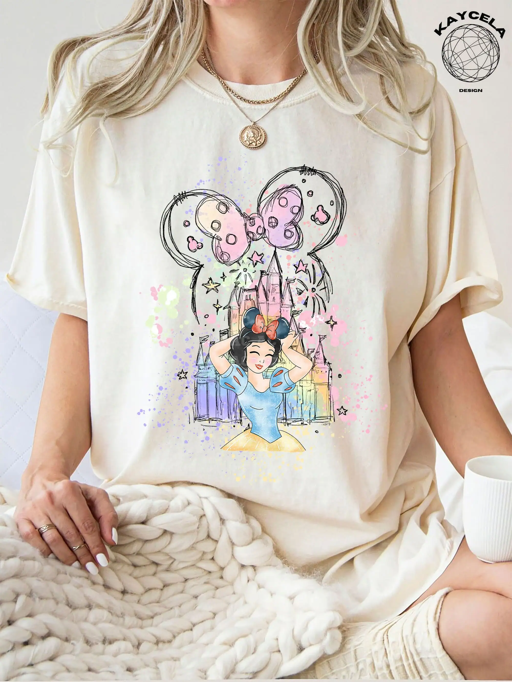 Princess Snow White Shirt, Magic Kingdom, Minnie Ears, Disney Princess Shirt, Minnie Ears Tee, Disney Trip Birthday Girl, Watercolor Castle