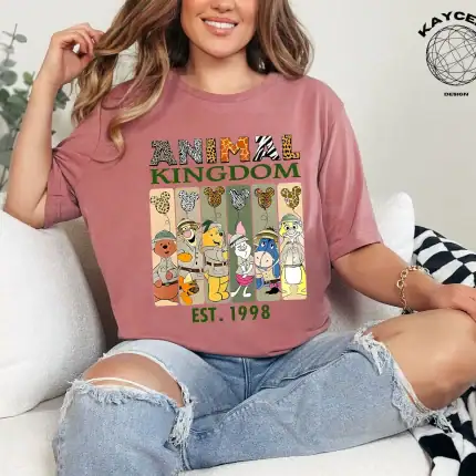 Winnie The Pooh Animal Kingdom EST 1998 Shirt, Disney Animal Kingdom Shirts, Pooh Animal Kingdom Shirt, Disney Trip Family Tees - Image 2