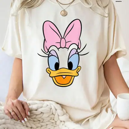Disney Daisy Duck Big Face Shirt, Daisy Duck Shirt, Disney Vacation, Disney Daisy Shirt, Adults Kids Disney Shirt, Disneyworld Shirt - Image 4