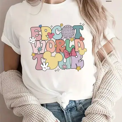 Comfort Colors® Cute Epcot World Tour Shirt, Disney Group Trip Shirt, Retro Disneyland Epcot Shirt, Epcot Disneyworld Shirt - Image 3