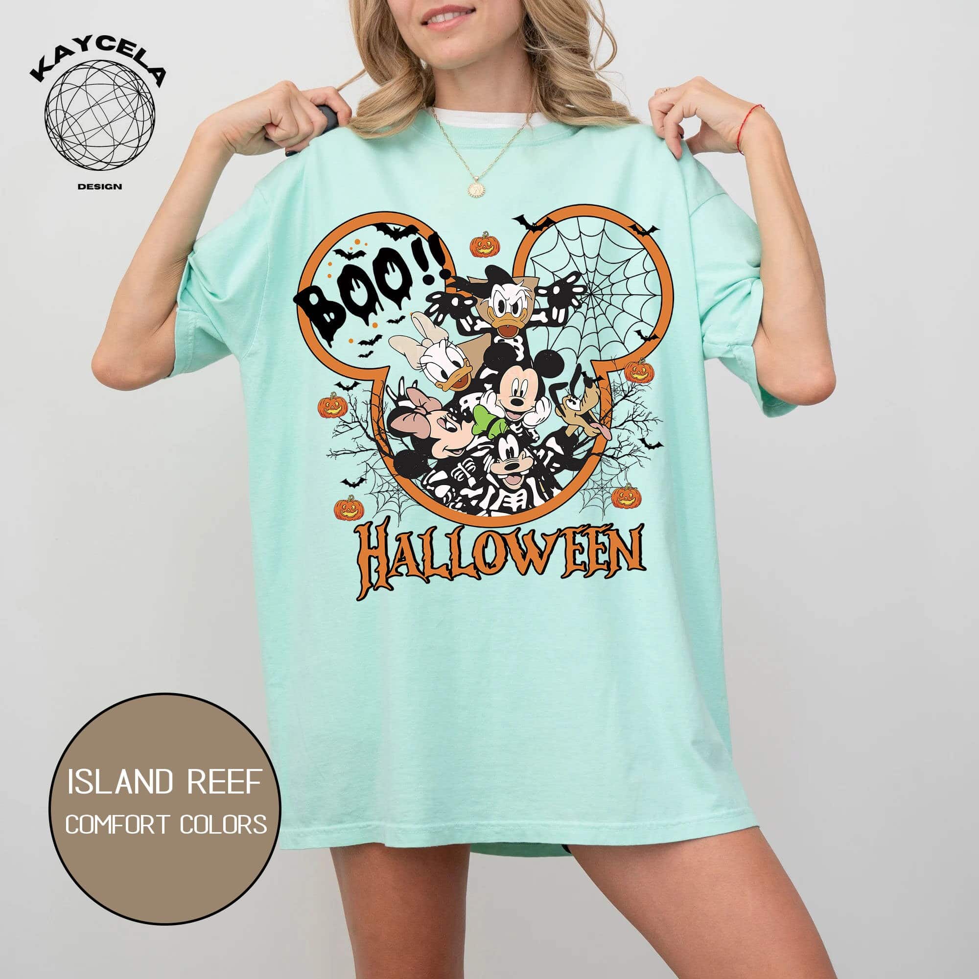 Disney Mickey And Friends Skeleton Halloween Shirt, Halloween Matching Shirt, Disney Halloween Skeleton Tee - Image 3
