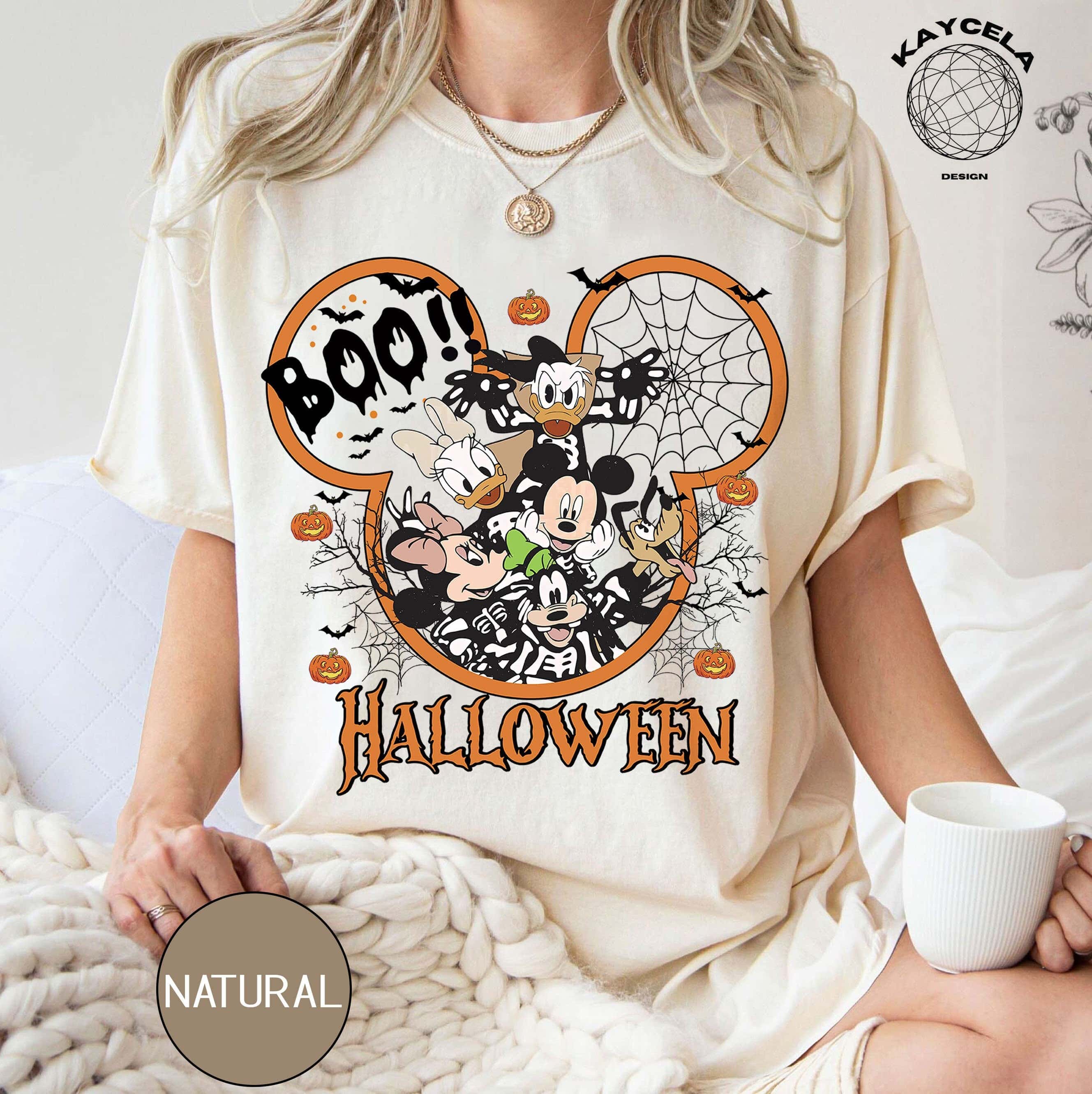 Disney Mickey And Friends Skeleton Halloween Shirt, Halloween Matching Shirt, Disney Halloween Skeleton Tee
