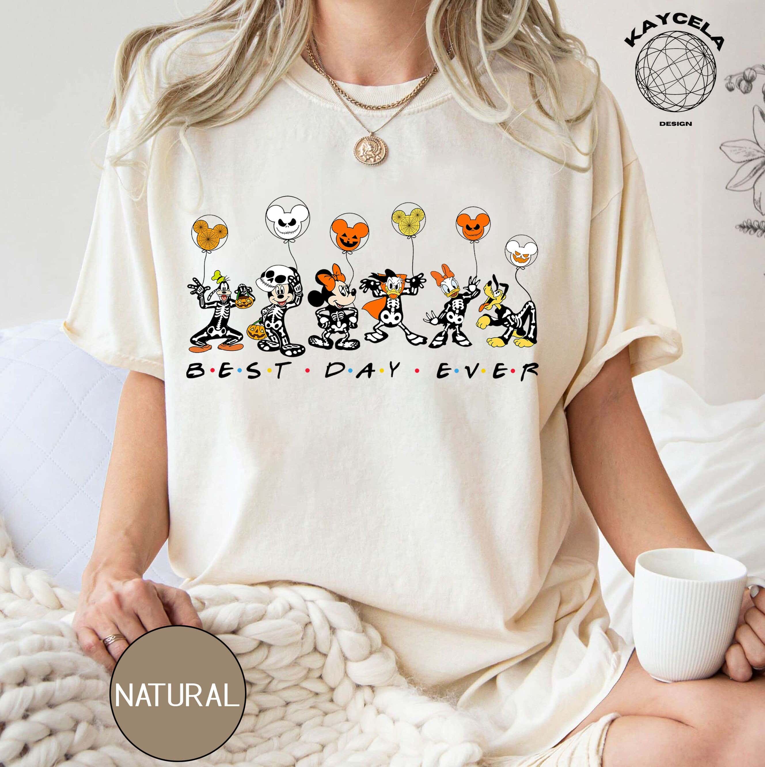 Disney Mickey and Friends Characters Halloween Balloons Tee, Disney Halloween Skeleton Tee, Disney Halloween Shirt, Halloween Matching Shirt