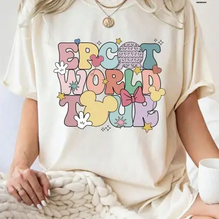 Comfort Colors® Cute Epcot World Tour Shirt, Disney Group Trip Shirt, Retro Disneyland Epcot Shirt, Epcot Disneyworld Shirt