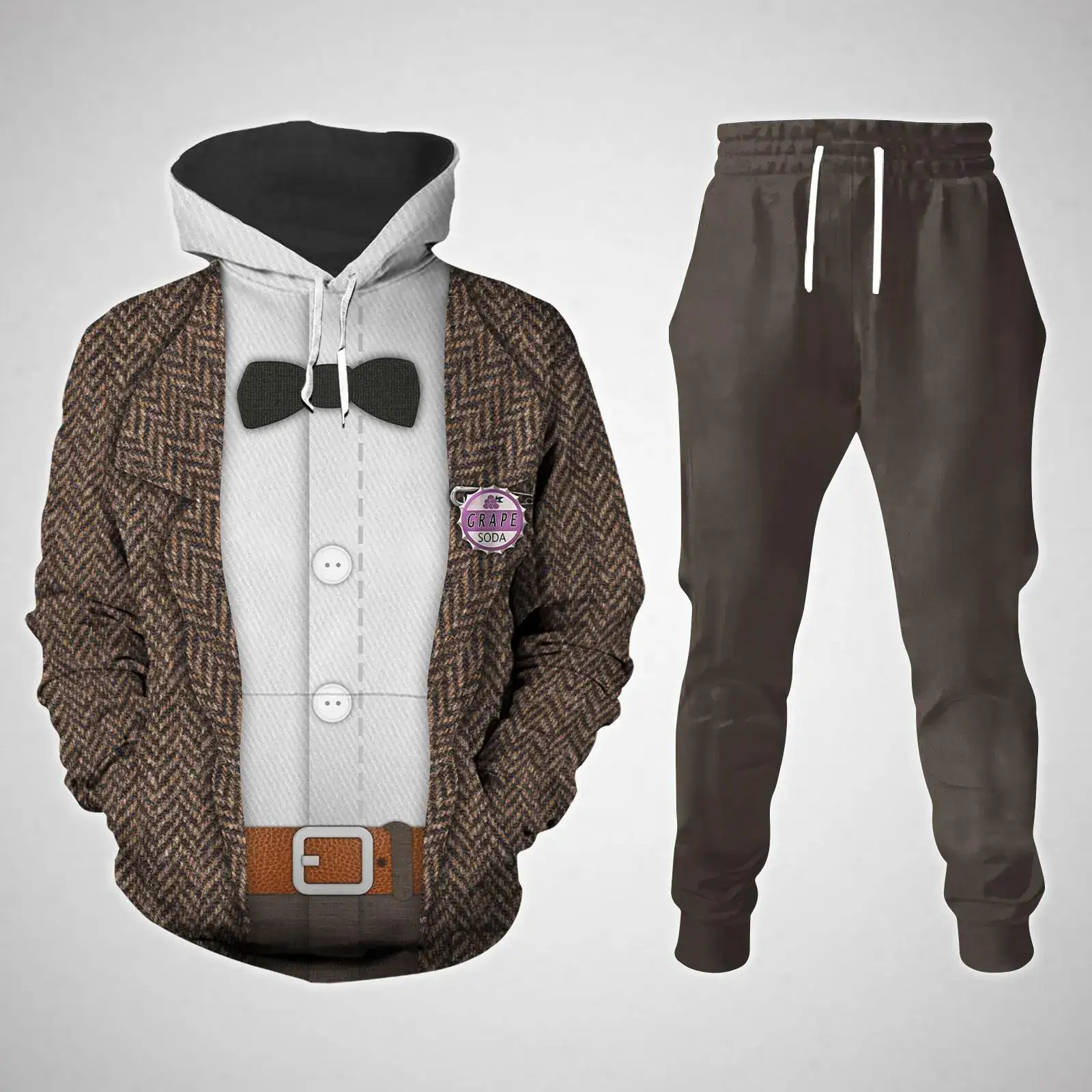 Carl Fredricksen Costume Hoodie Jogger, Pixar Up Jogger Pants, Disney Cartoon Cosplay Costume, Magic Kingdom Shirts, Grandfather Gift