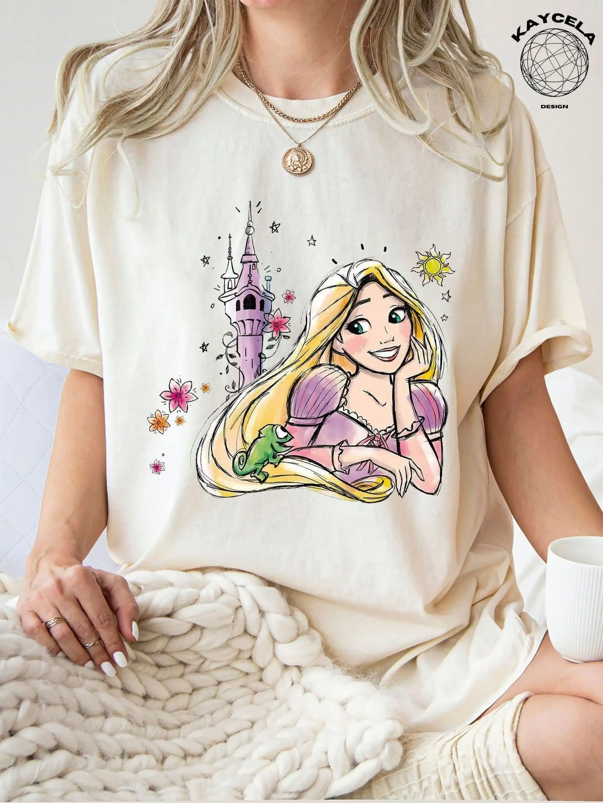 Rapunzel Tangled Comfort Colors Shirt, Floral Rapunzel Shirt, WDW Disney Princess Shirt, Disneyworld Shirt, Tangled Lanterns Shirt