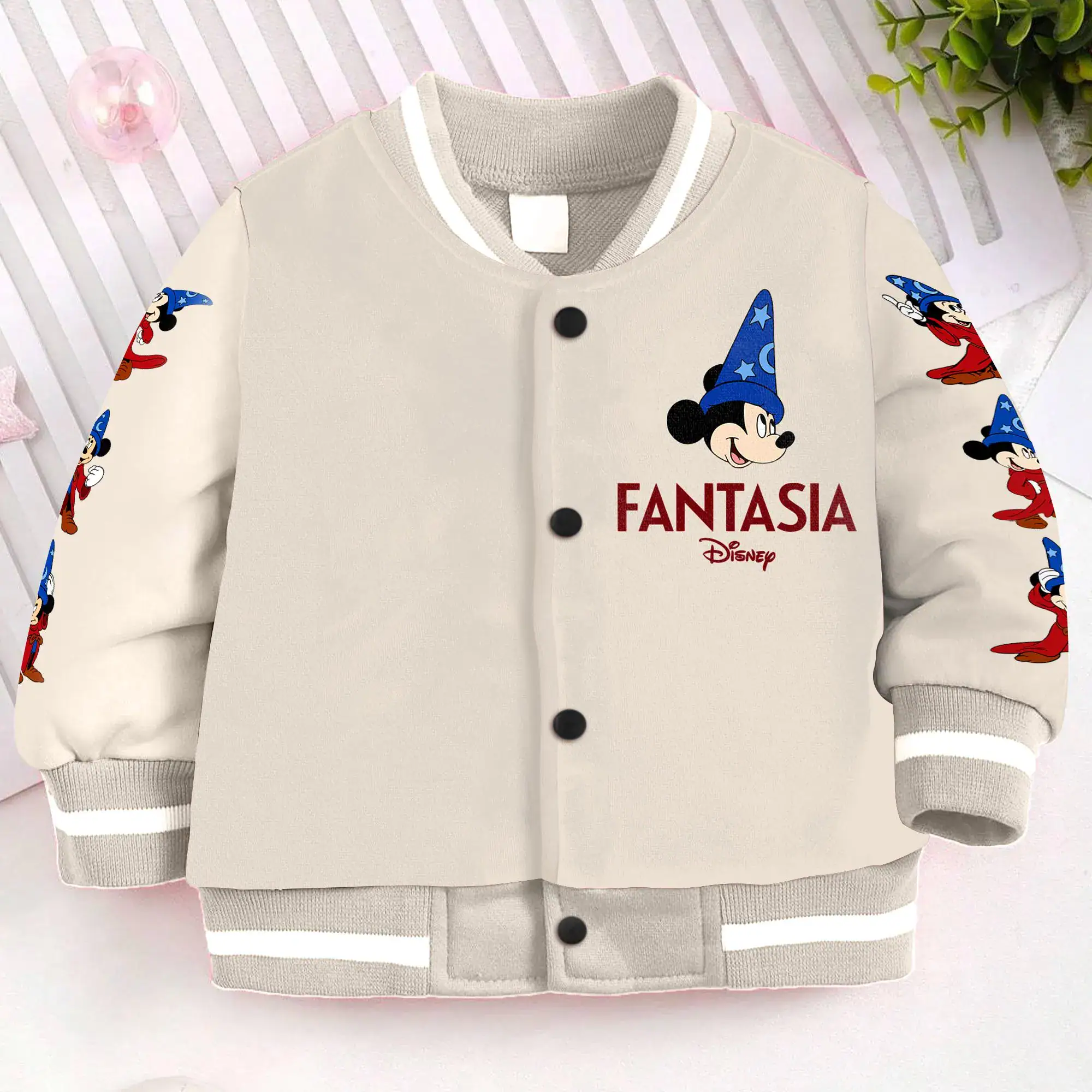 Fantasia Mouse Mouse Kids and Youth Baseball Jacket, Aldult Unisex Varsity Baseball Jacket