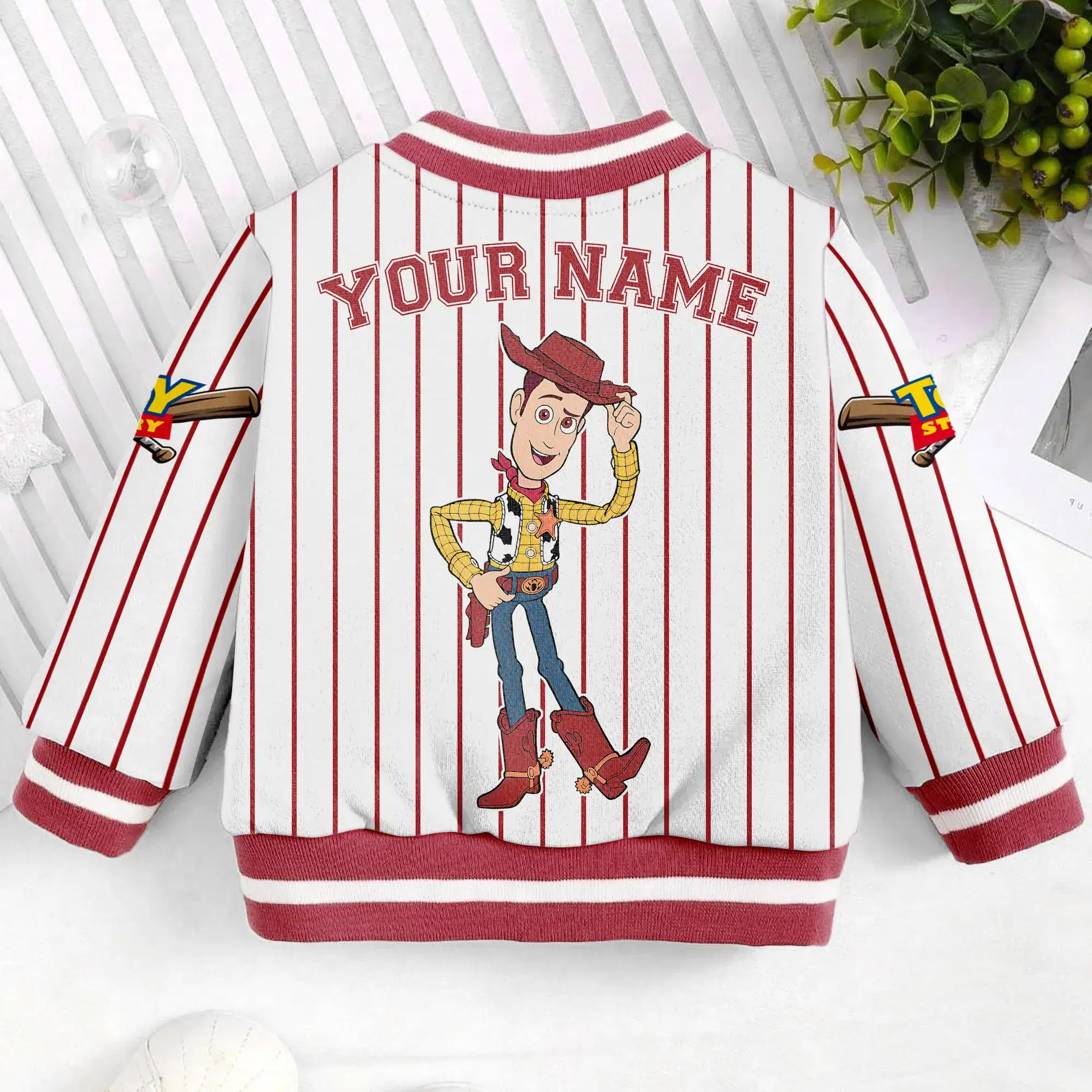 Custom Name And Number Woody Kids and Youth Baseball Jacket, Aldult Unisex Varsity Baseball Jacket