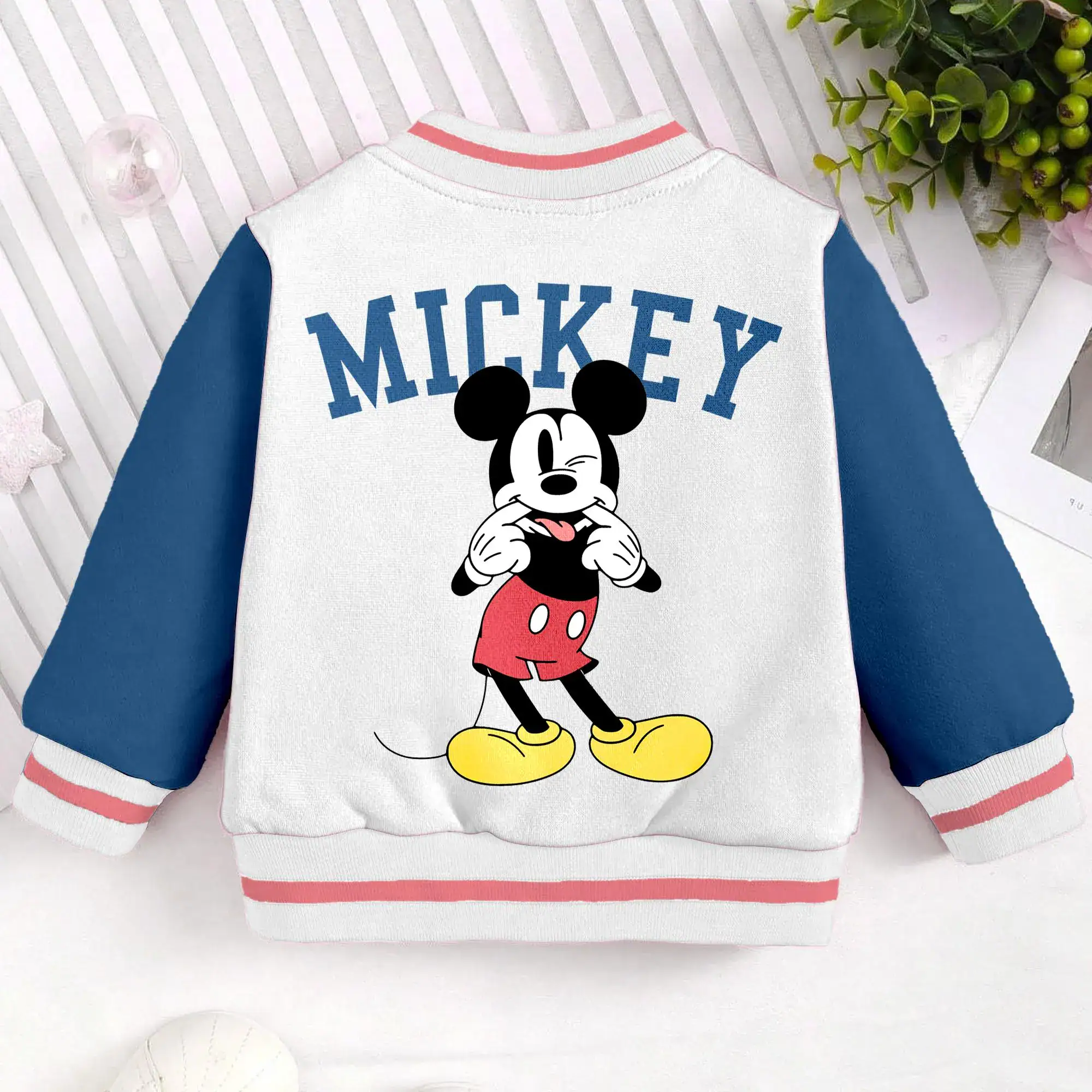 Mouse Mouse Classic Kids and Youth Baseball Jacket, Aldult Unisex Varsity Baseball Jacket