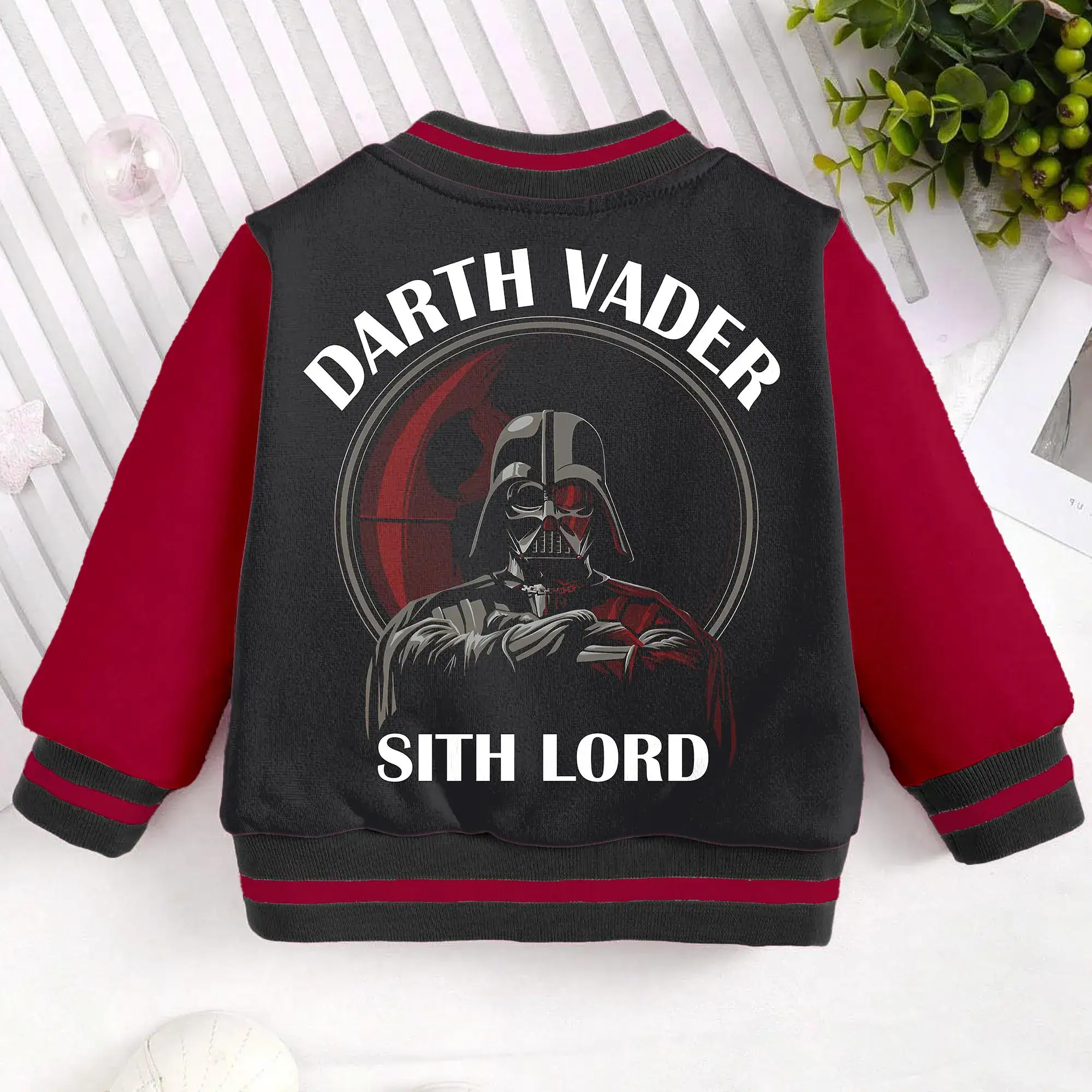Darth Vader Sith Lord Kids and Youth Baseball Jacket, Aldult Unisex Varsity Baseball Jacket
