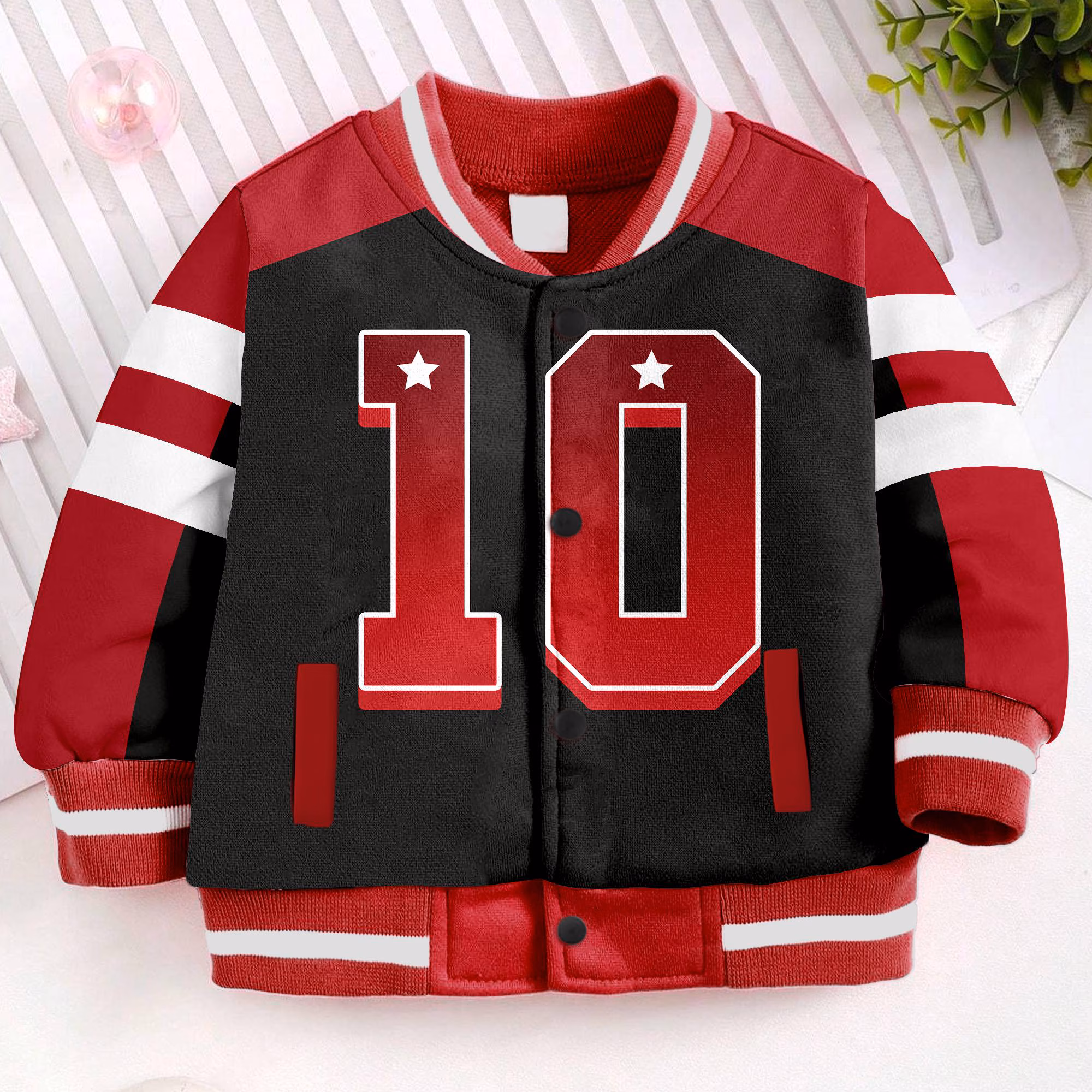 Custom Name And Number Kids and Youth Baseball Jacket, Aldult Unisex Varsity Baseball Jacket - Image 2