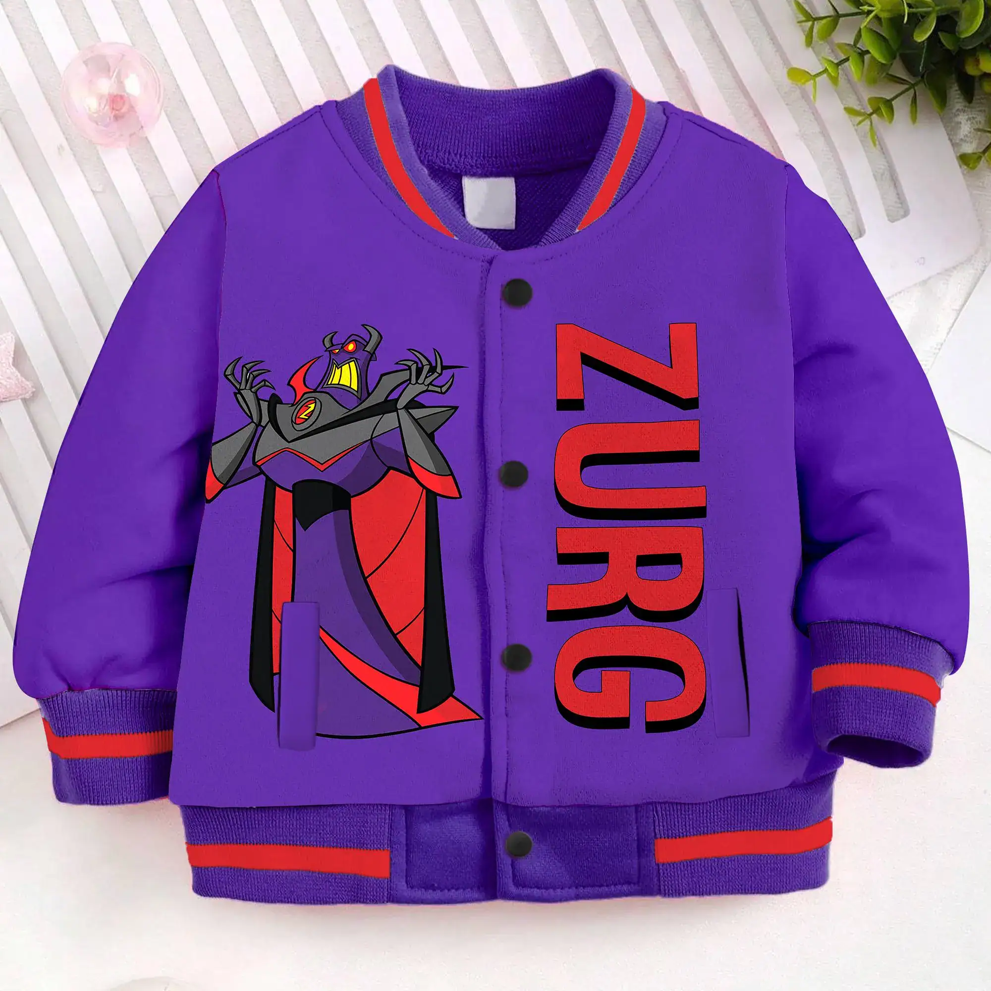 Zurg Kids and Youth Baseball Jacket, Aldult Unisex Varsity Baseball Jacket
