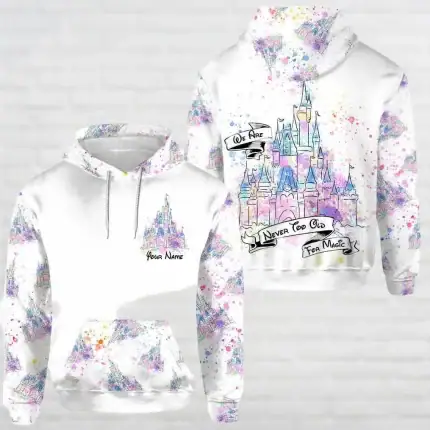 Disneyland Castle Hoodie Legging, Mickey Shirt, Watercolor Castle Sweatshirt, Custom Mickey Hoodie Women, Disney Girl Trip Hoodie - Image 2