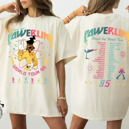 Retro 90s Goofy Movie Shirt, Max Goofy Roxanne Powerline Shirt, Disney World Tour Shirt, Goofy Movie Shirt, Disney Group - Image 3
