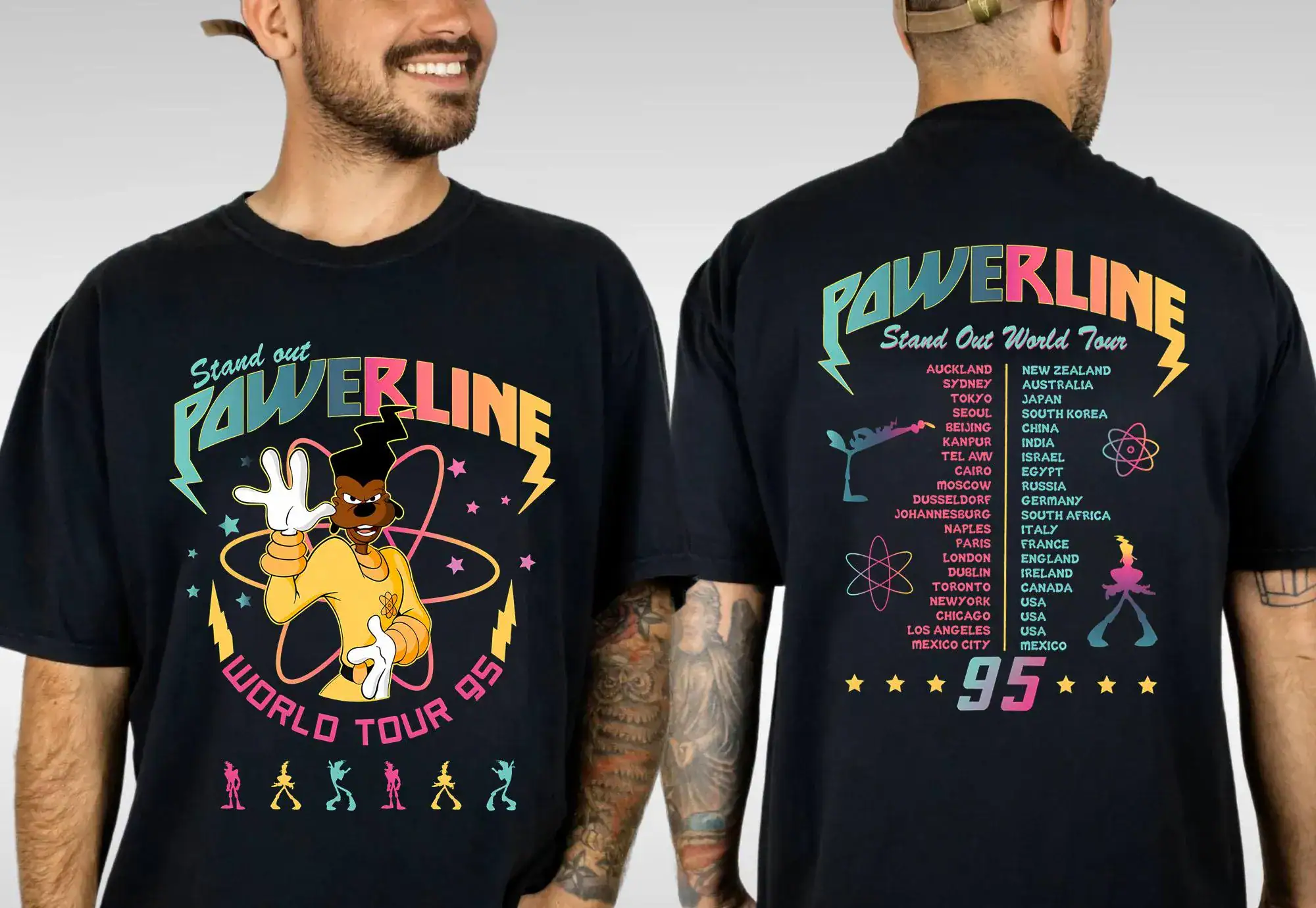 Retro 90s Goofy Movie Shirt, Max Goofy Roxanne Powerline Shirt, Disney World Tour Shirt, Goofy Movie Shirt, Disney Group