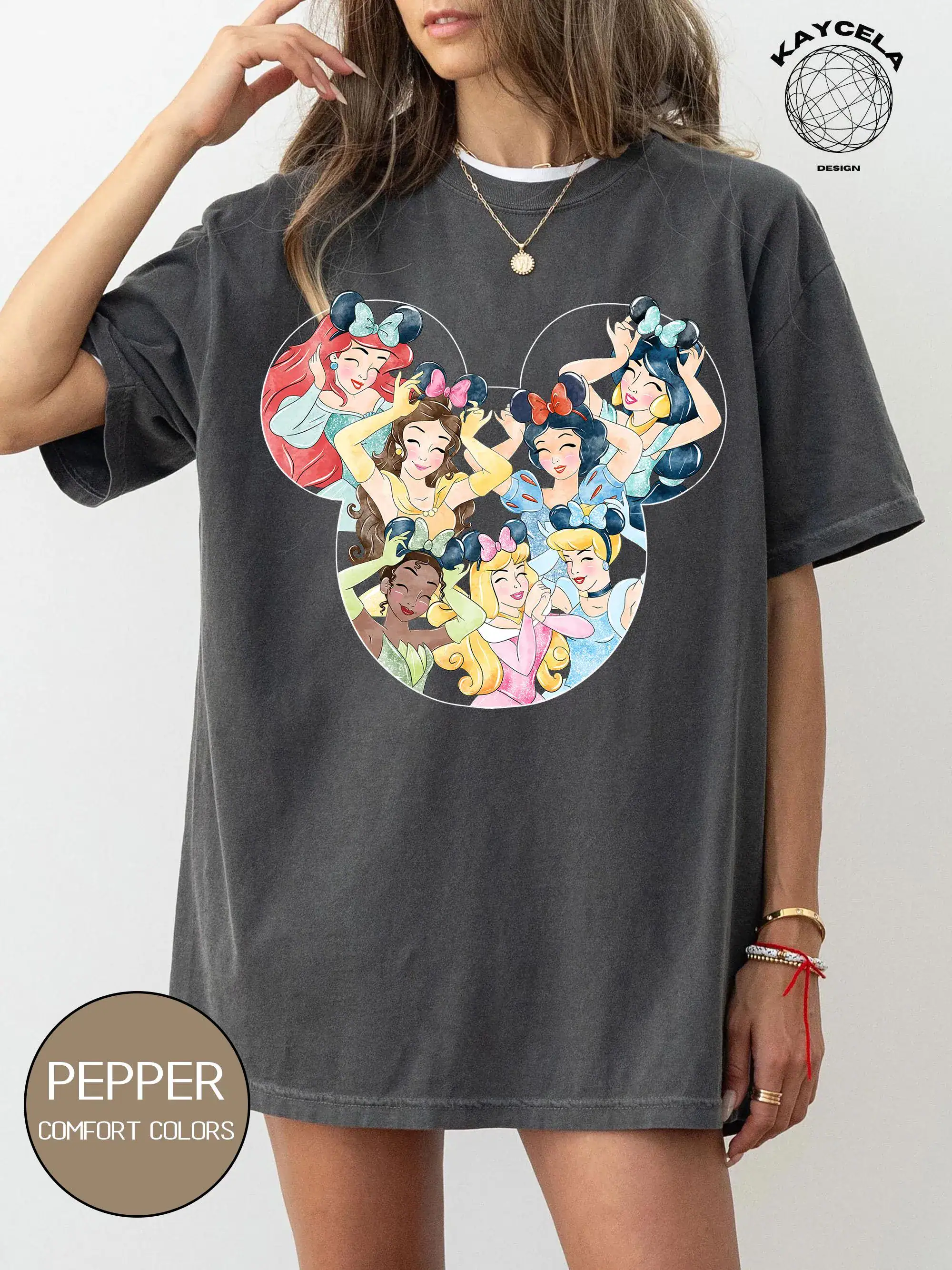 Disney Princesses Mickey Ears Shirt, Disney Vacation Shirt, Disney Princess Gift, Disney Girl Trip, Princess Shirt, Disney Trip Shirt - Image 4