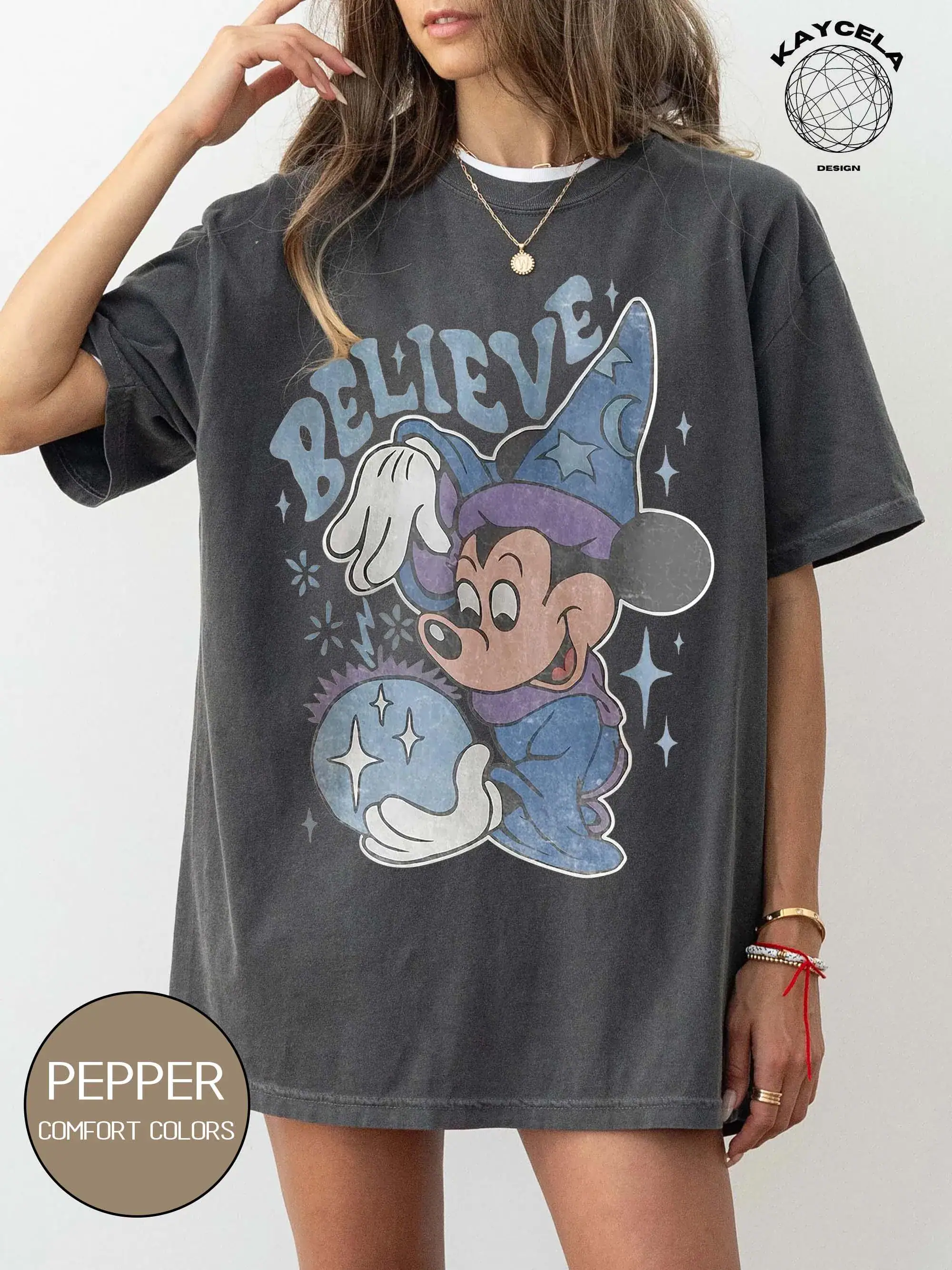 Retro Disney Fantasia Mickey Comfort Colors Shirt, Vintage Disney Magic Shirt, Fantasia Sorcerer Mickey Wizard Tee, Disney Wizard T-Shirt