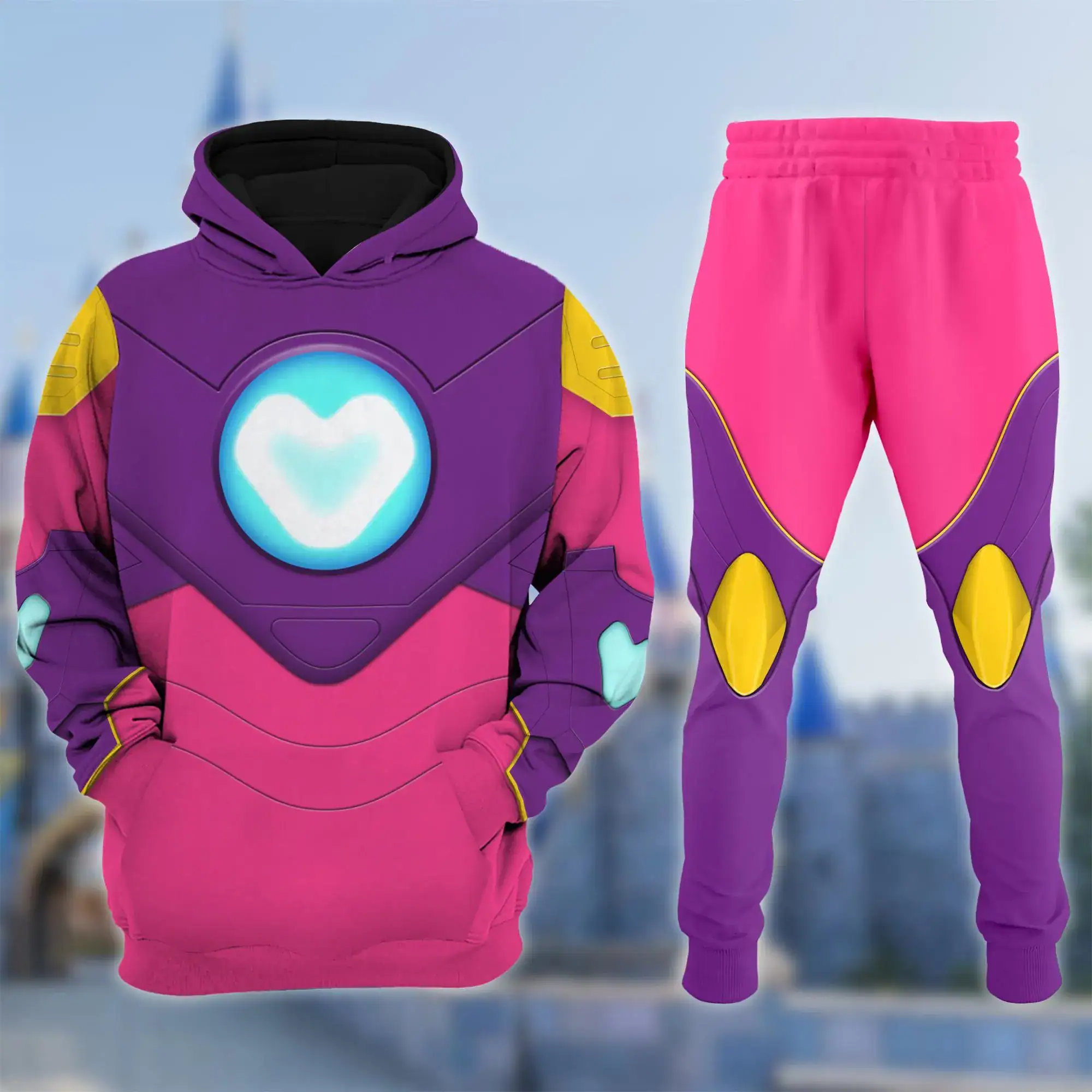 Marvel Iron Man and His Amazing Friends Costume Hoodie, IronHeart Junior Wdw Cosplay Costume, Halloween Costume Tee, Wdwland Outfit