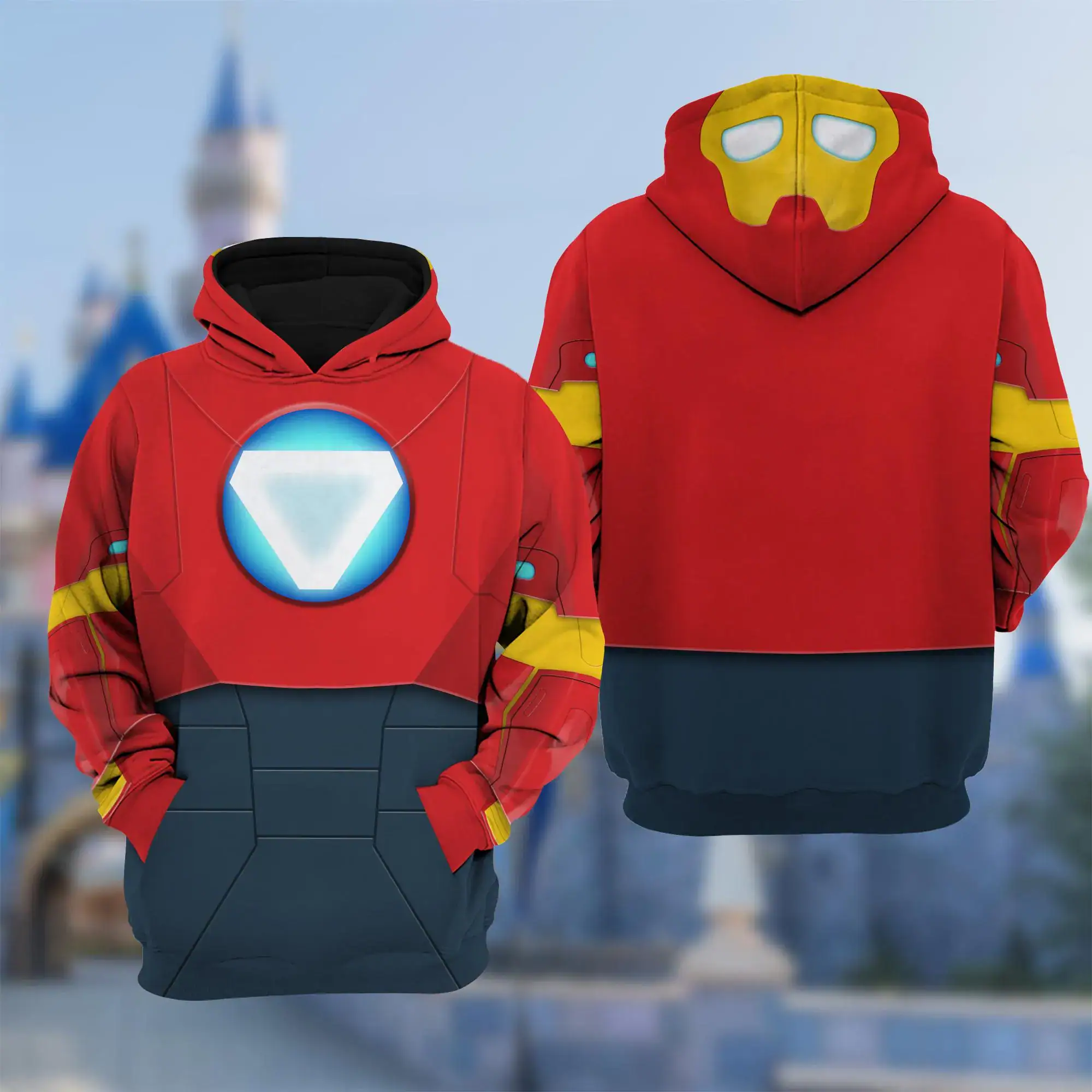Marvel Iron Man and His Amazing Friends Costume Hoodie, Iron Man Junior Wdw Cosplay Costume, Halloween Costume Shirt, Wdwland Outfit - Image 2