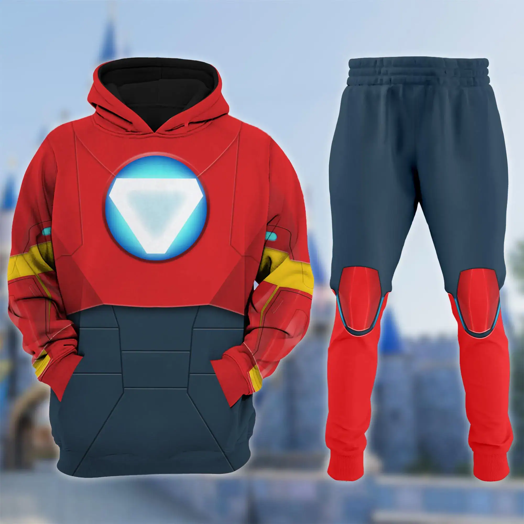 Marvel Iron Man and His Amazing Friends Costume Hoodie, Iron Man Junior Wdw Cosplay Costume, Halloween Costume Shirt, Wdwland Outfit