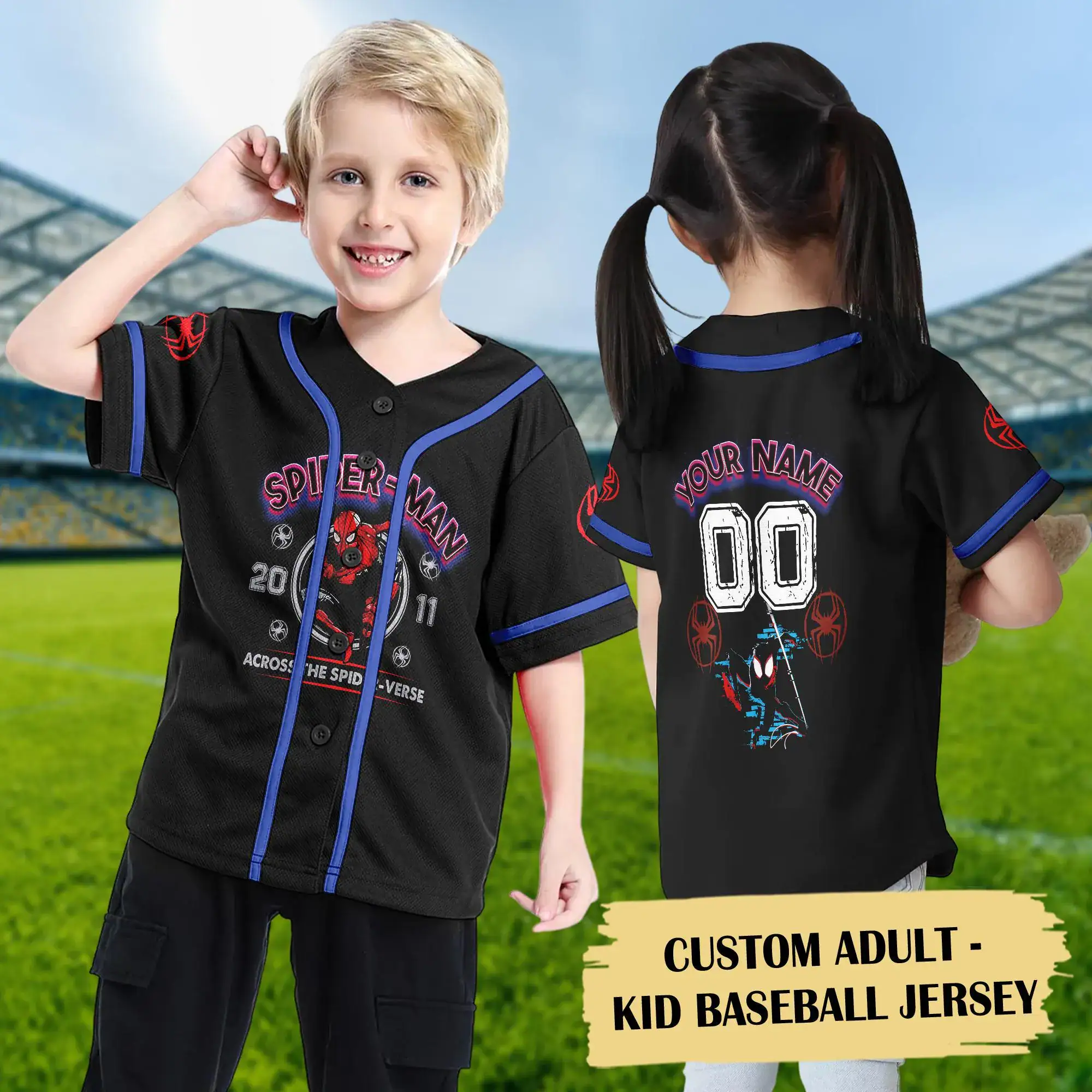 Personalized Spider Man 3D Baseball Jersey, Hero Basketball Jersey Team, Superhero Jersey Outfit, Spiderman Birthday Gift For Kid Adult - Image 3