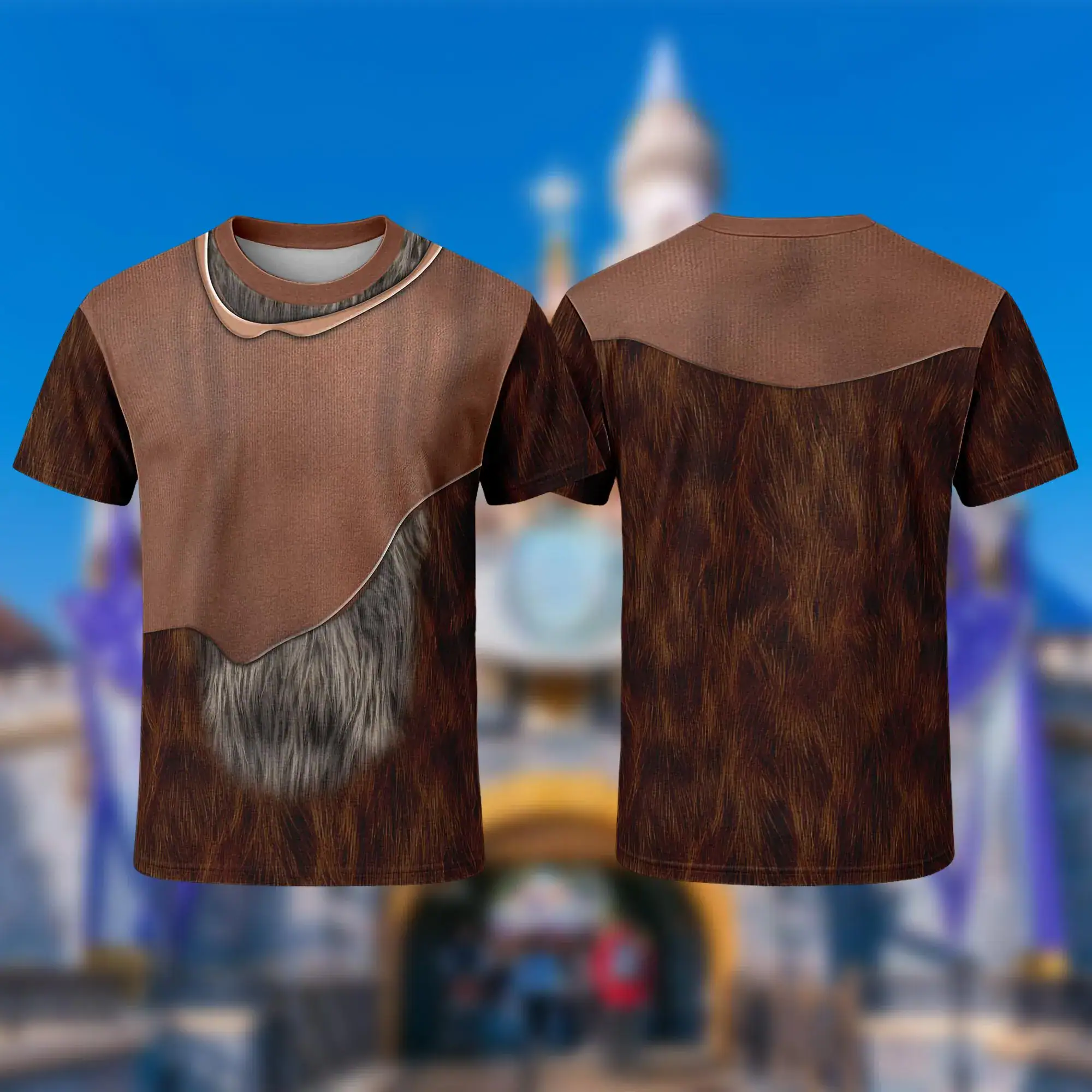 Ewok 3D Halloween Costume Hoodie, Star Wars 3D Cosplay Costume Hoodie, Halloween 3D Cosplay Outfit, Movie Character All Over Print Shirt - Image 3