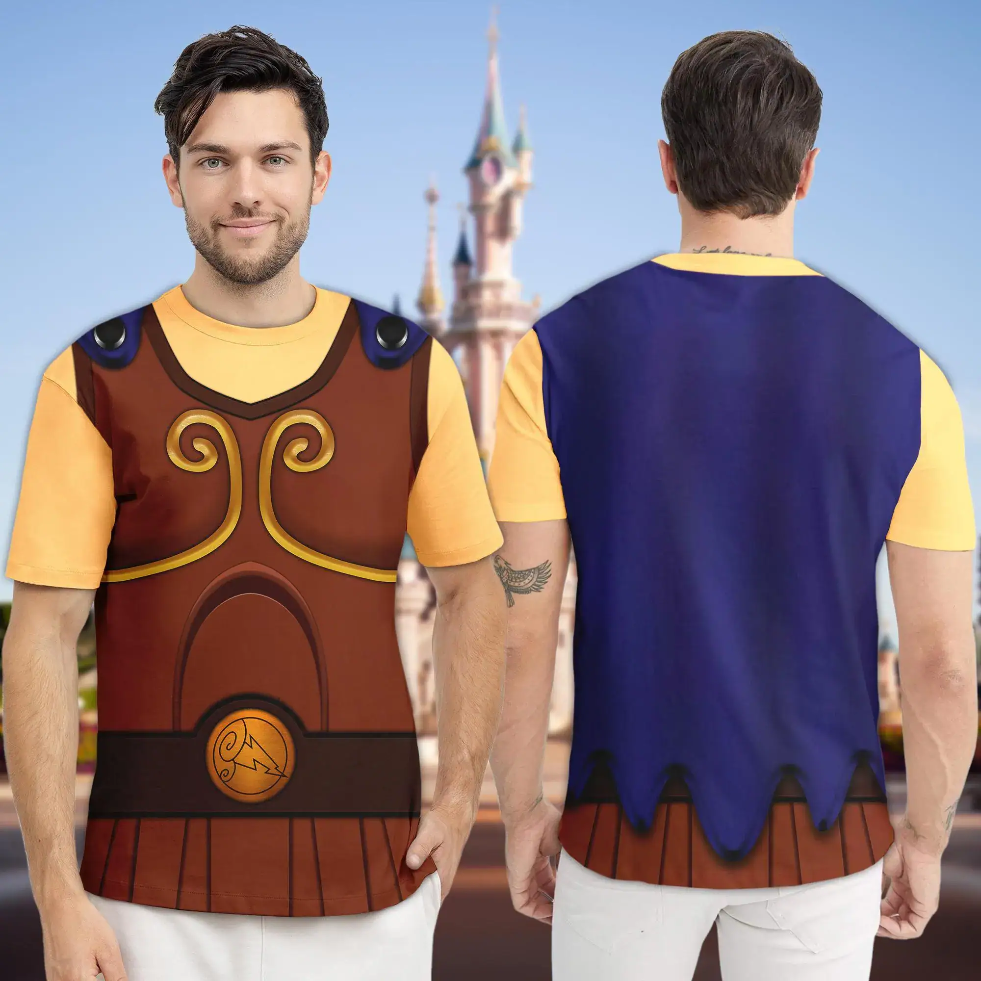 Hercules Greek Mythological Genie Halloween 3D Shirt, Halloween Costume For Family Group T Shirt, Funny Cosplay Costume Gift For Friends - Image 2