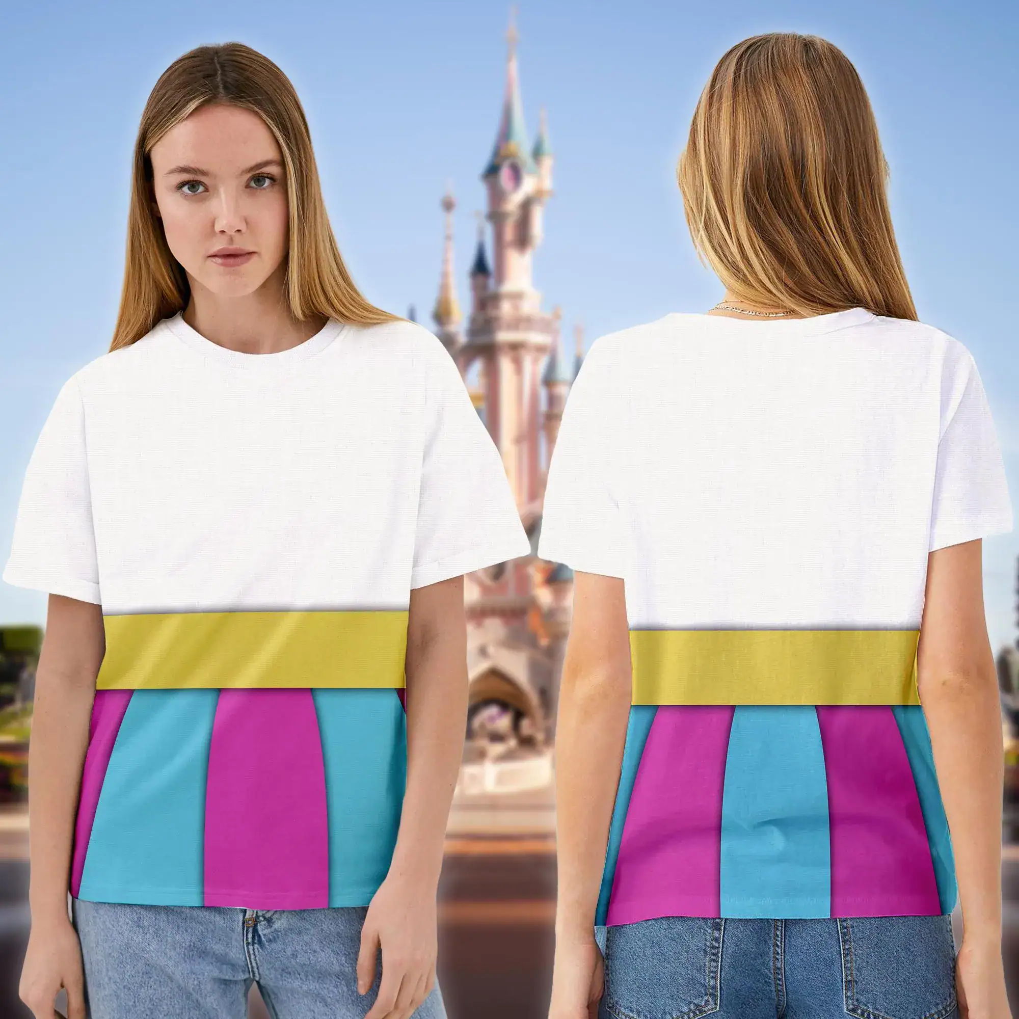 Mrs. Potts Costume, Beauty And The Beast 3D Shirt, Halloween Costume For Family Group T shirt, Beauty Girl Party, Mrs. Potts Cosplay - Image 3