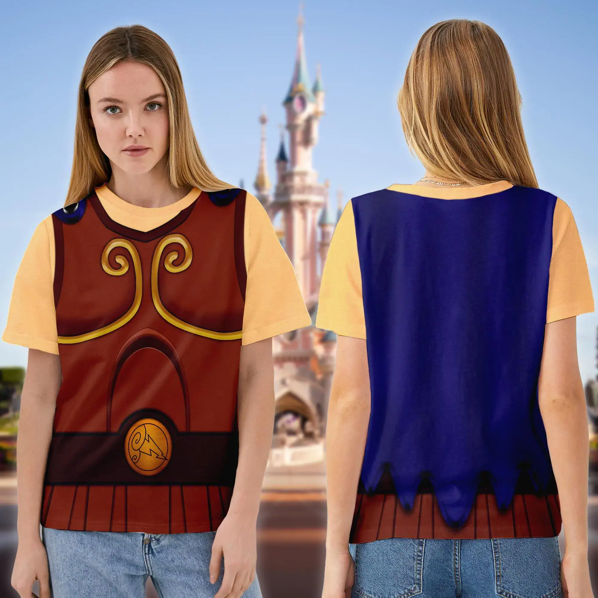 Hercules Greek Mythological Genie Halloween 3D Shirt, Halloween Costume For Family Group T Shirt, Funny Cosplay Costume Gift For Friends - Image 3