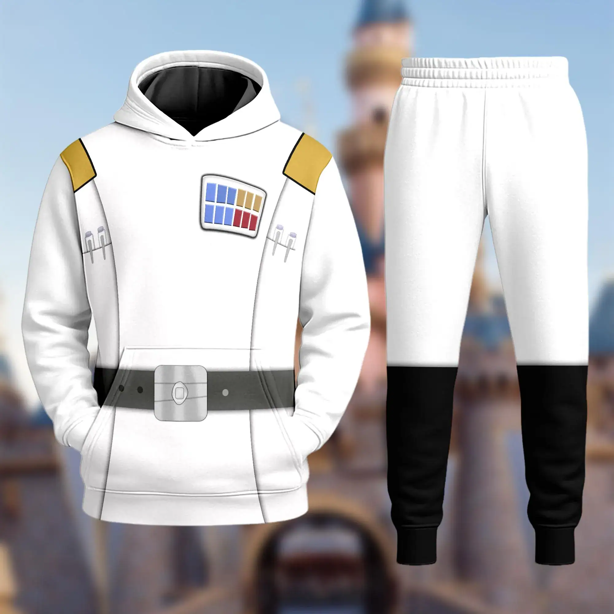 Grand Admiral Thrawn Costume Hoodie, Star Wars Character Cosplay Costume Sweatshirt, Movie Character Costume All Over Printed Clothing