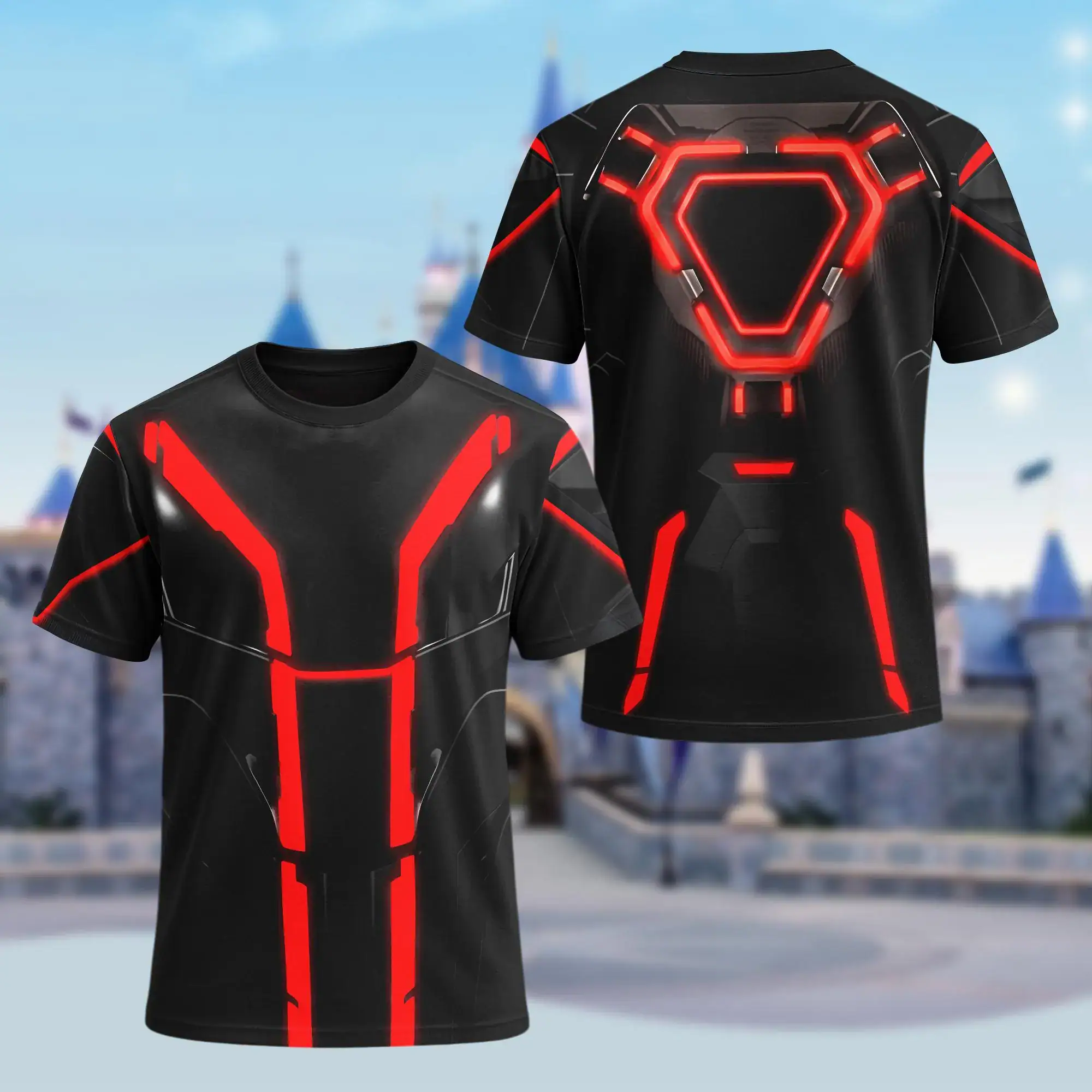 Wdw Tron: Ares Halloween Costume 3D Hoodie, Tron Cosplay Costume, Wdwland Trip Tron Ares Halloween Tee, Family Group Matching Shirt