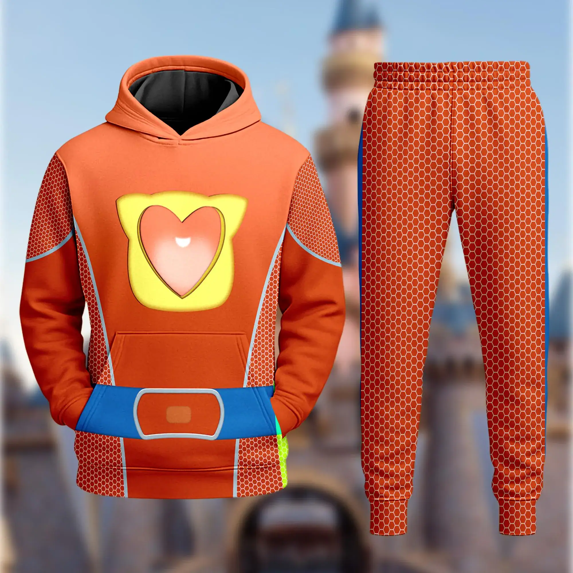 Wdw SuperKitties Suit Cosplay Costume Halloween Shirt, SuperKitties Costume Hoodie And Legging, Super Cat Hero Halloween Clothing