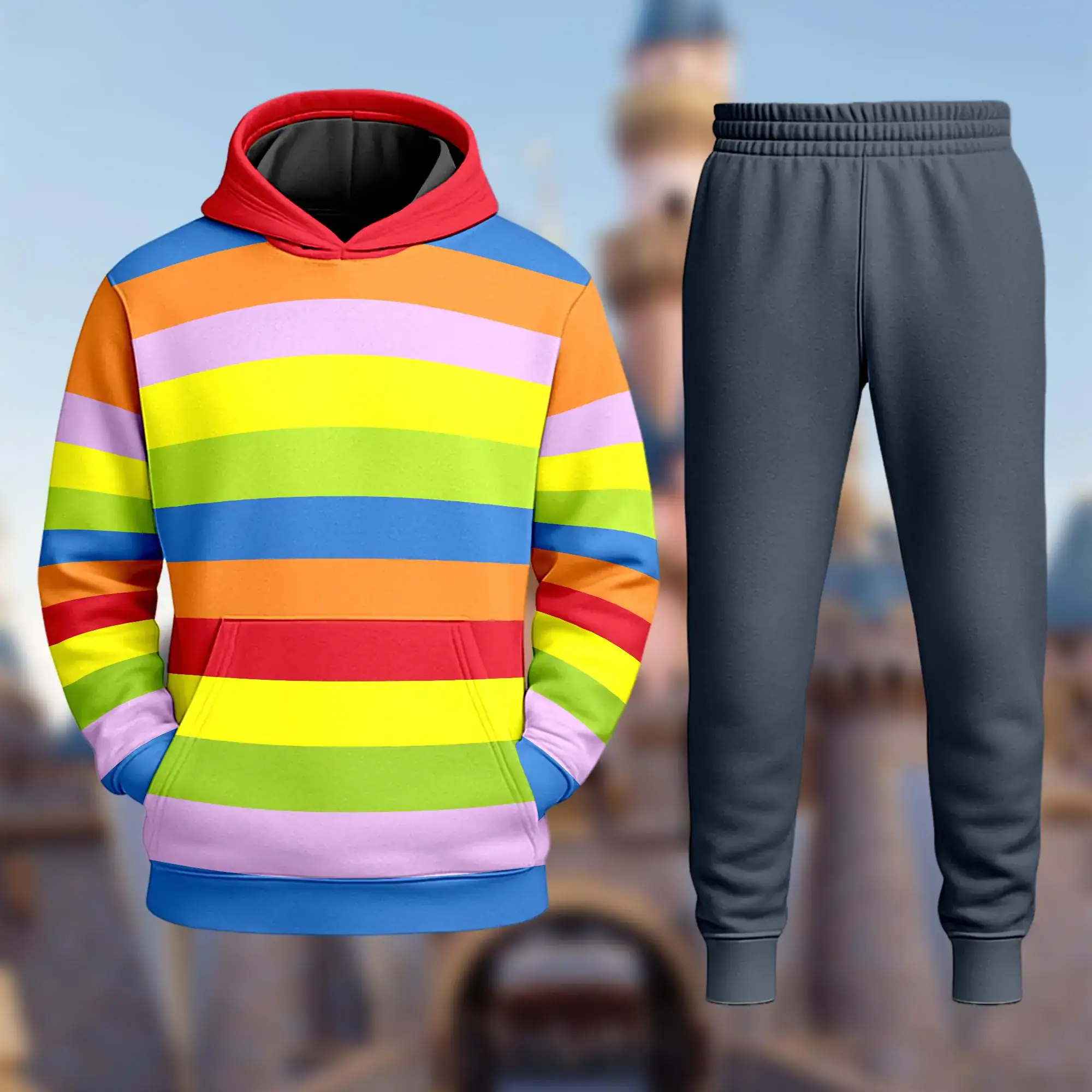 Inside Out 2 3D T-Shirt, Riley Rainbow All Over Print Shirt, Inside Out Characters Costume Hoodie, Joy Sadness Disgust Cosplay Costume Tee
