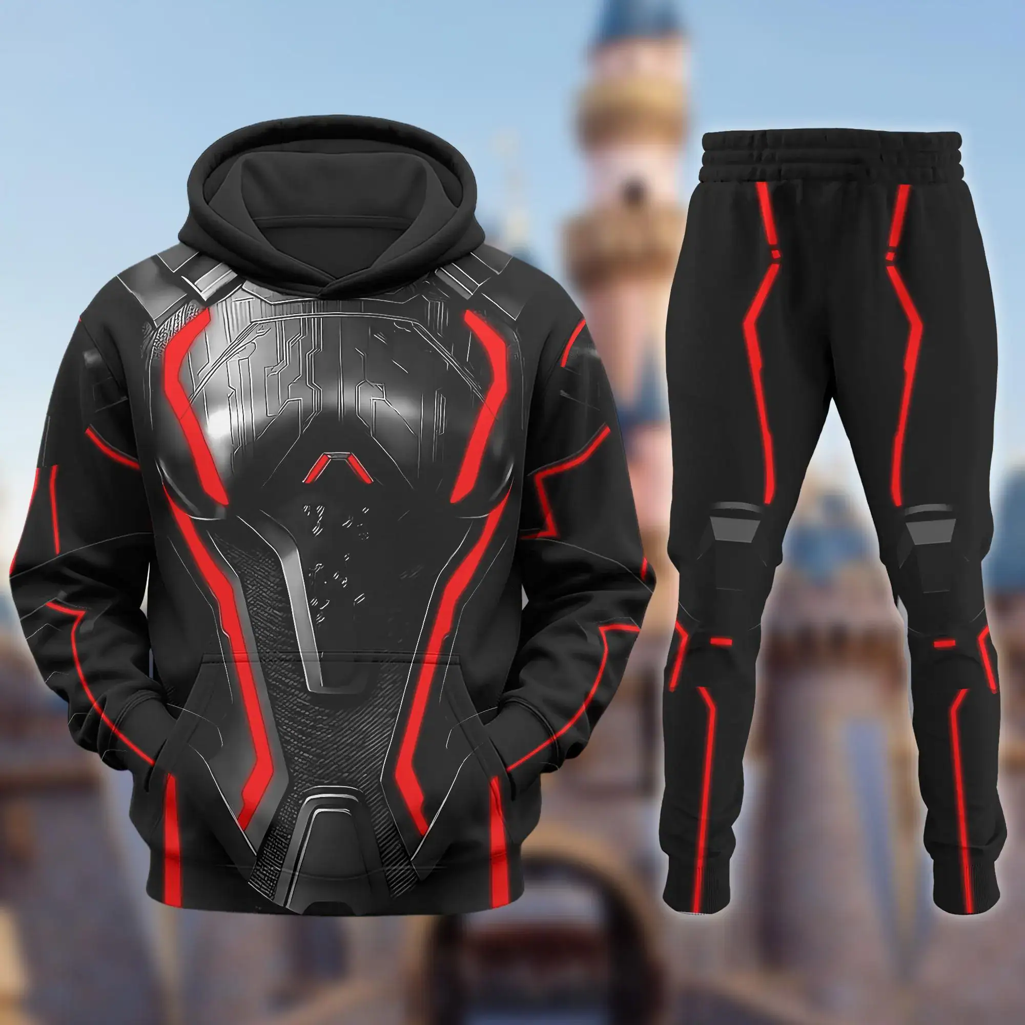 Wdw Tron:Athena Halloween Costume 3D Hoodie, Tron Cosplay Costume, Wdwland Trip Tron Athena Halloween Tee, Family Group Matching Shirt