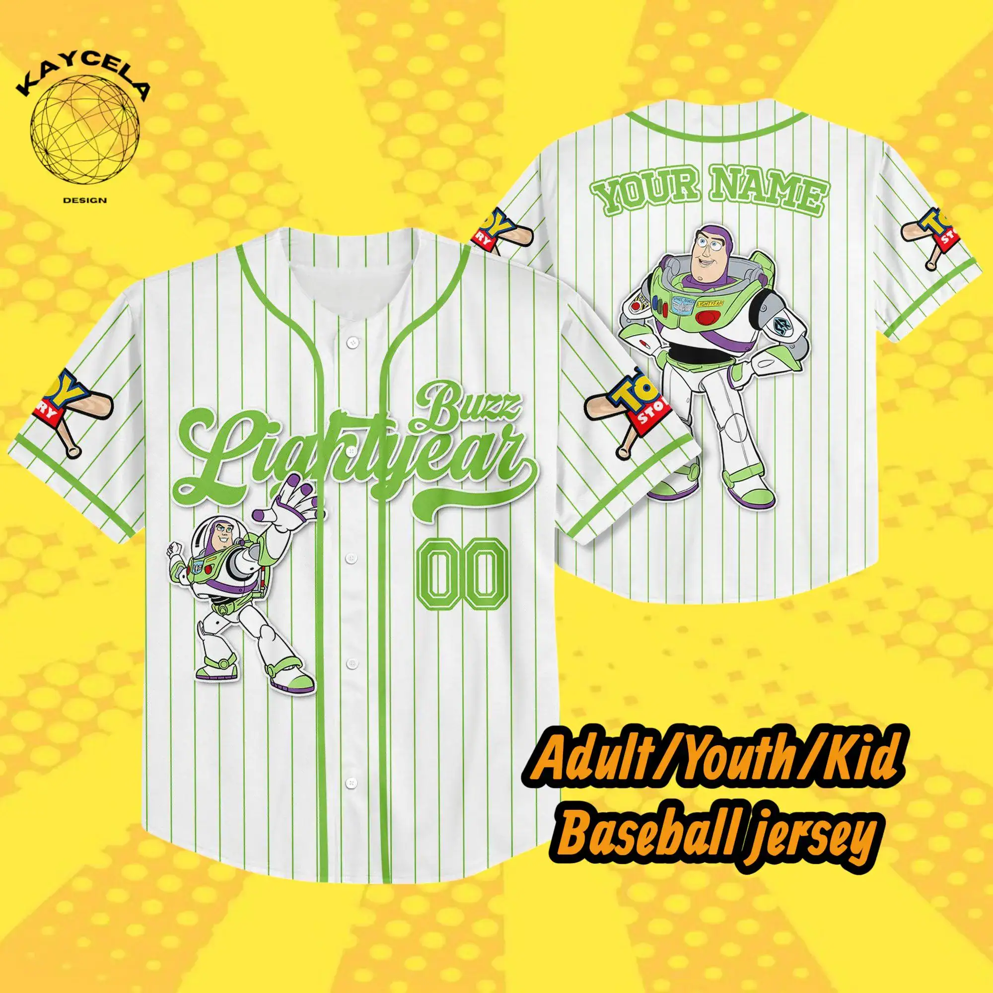 Custom Disney Toy Story Buzz Lightyear Baseball Jersey, Personalized Buzz Lightyear Jersey, Disney Toy Story Baseball Team Outfit, Buzz Gift