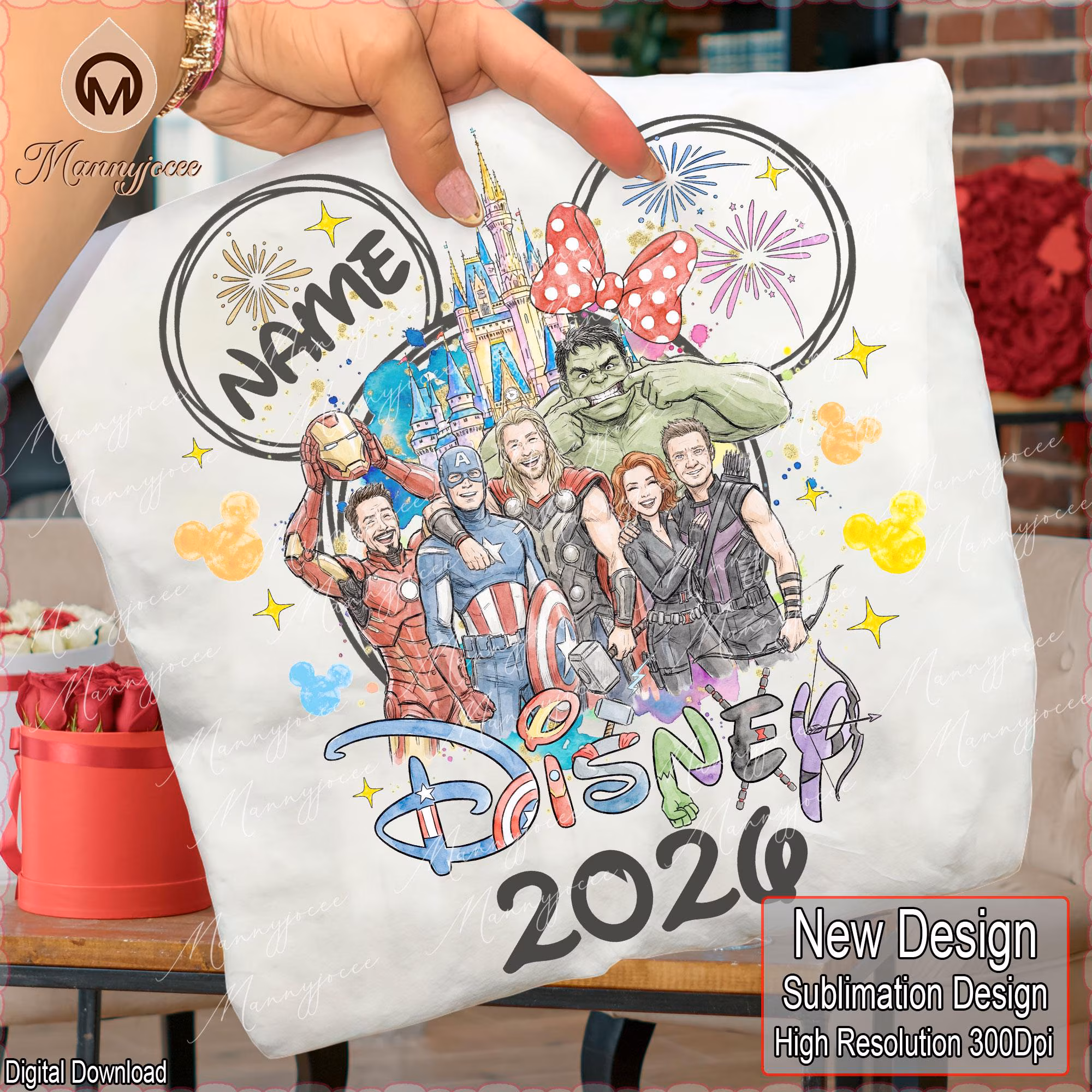 Custom Name Superhero Family Vacation 2026 Shirt Design for Boys & Girls PNG, Mouse Head And Castle, Matching Vacation Outfits, Digital File