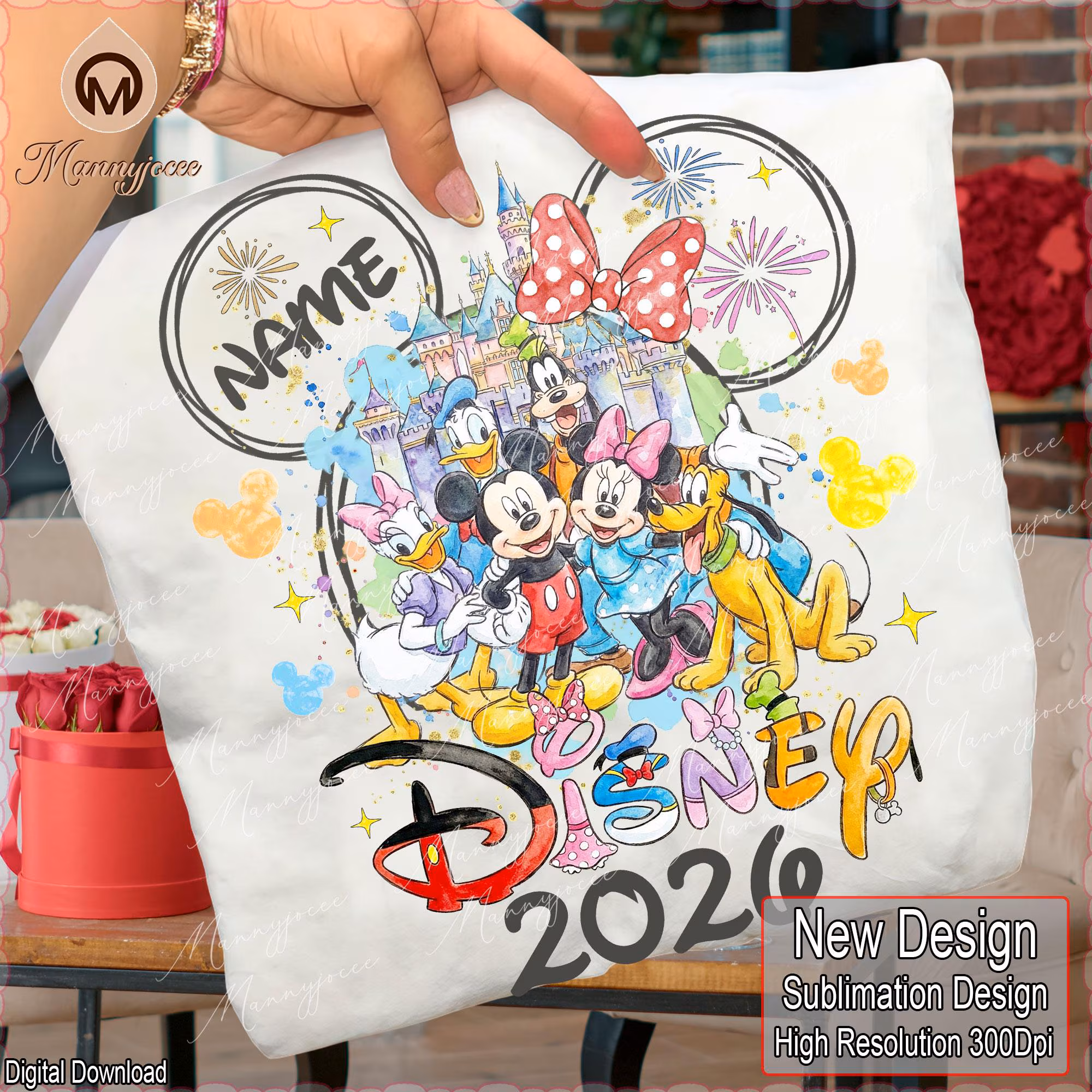 Custom Name Mouse & Friends 2026 Shirt Design for Boys And Girls PNG, Mouse Head - Castle Clipart, Matching Vacation Outfits, Digital File