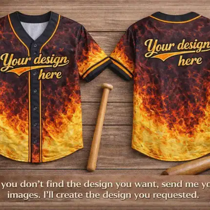 Custom Baseball Jersey: Personalized Name & Number logo, Team sport uniform, Valentine's Day Birthday Gift for Men Women Kid Toddler Fans - Image 2