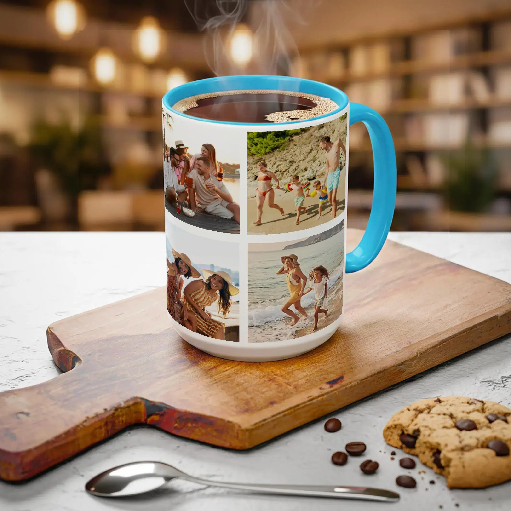 Custom Photo Collage Mug, Personalized Family Memory Coffee Mug, Photo and Text Ceramic Cup, Keepsake Gift for Parents - Image 6