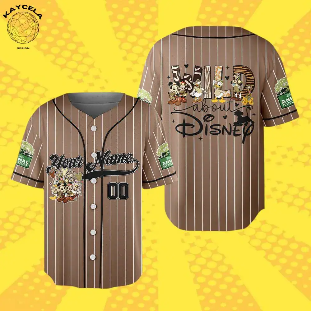 Personalized Mickey Mouse Safari Baseball Jersey | Custom Animal Kingdom Mickey & Friends Shirt | Disneyland Family Trip Outfit - Image 4