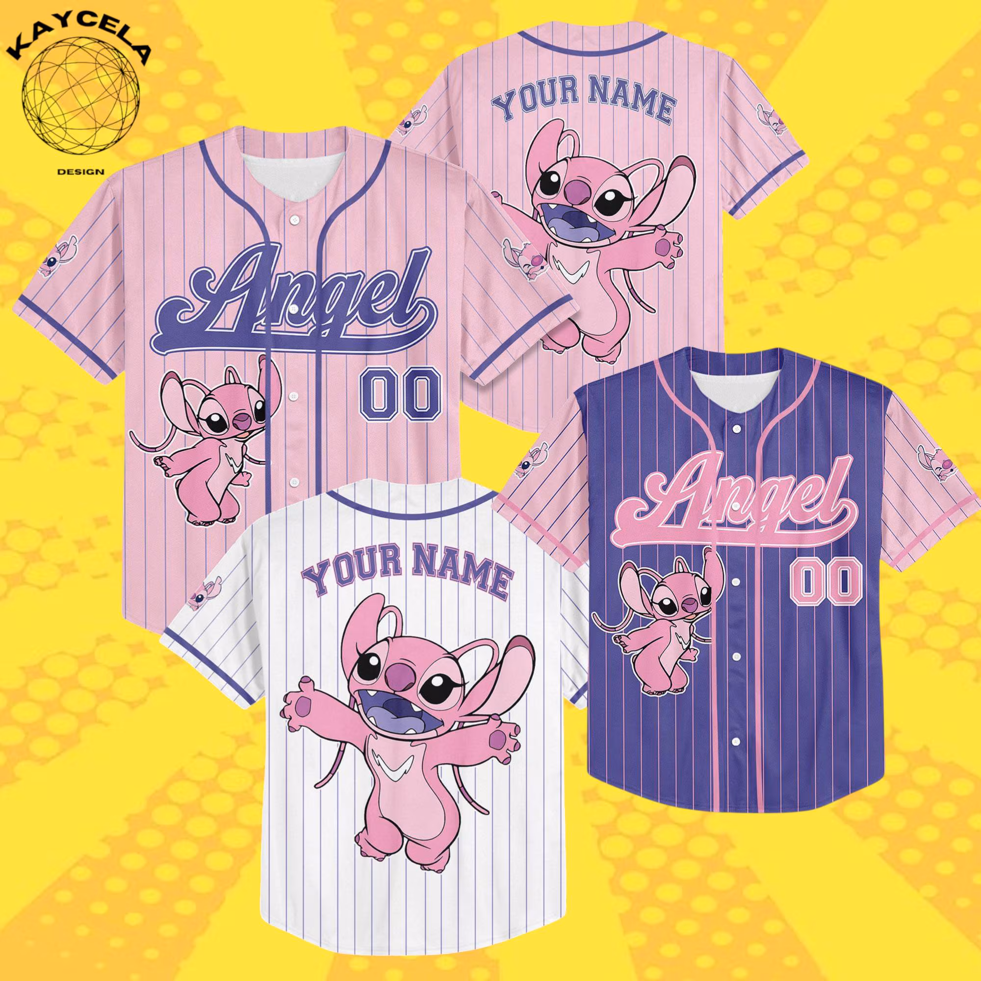 Custom Disney Lilo and Stitch Baseball Jersey | Personalized Stitch Game Day Shirt | Disney Birthday Gift for Kids | Baseball Fan Gift