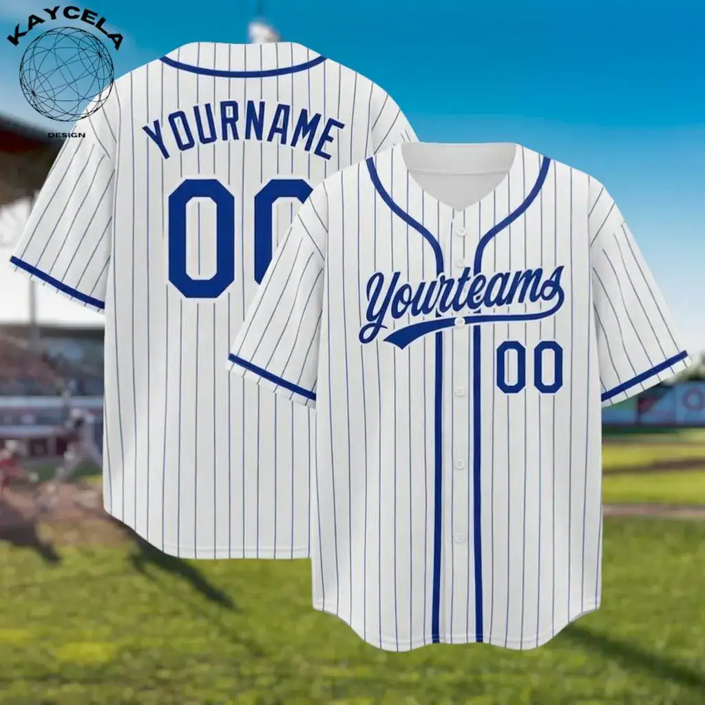 Personalized Name Team, Custom Stripe Line Color Baseball Jersey For Baseball Fans, Custom Number Baseball Team Couple Jersey