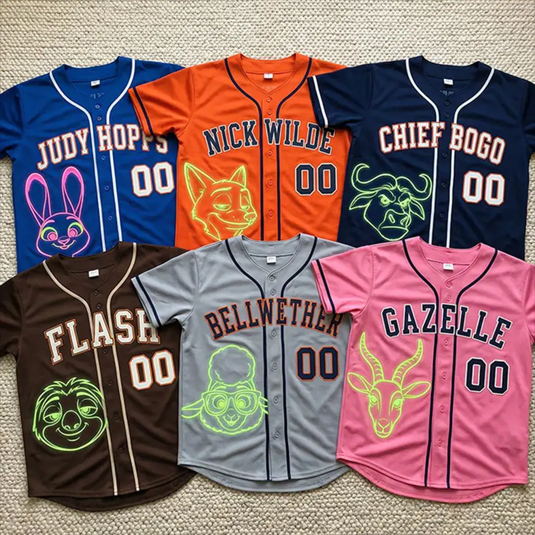 Zootopia Baseball Jersey Custom Name, Judy Hopps Nick Wilde Shirt, Zootopia Birthday Outfit, Kids Police Animal Party Gift, Y2k Jersey
