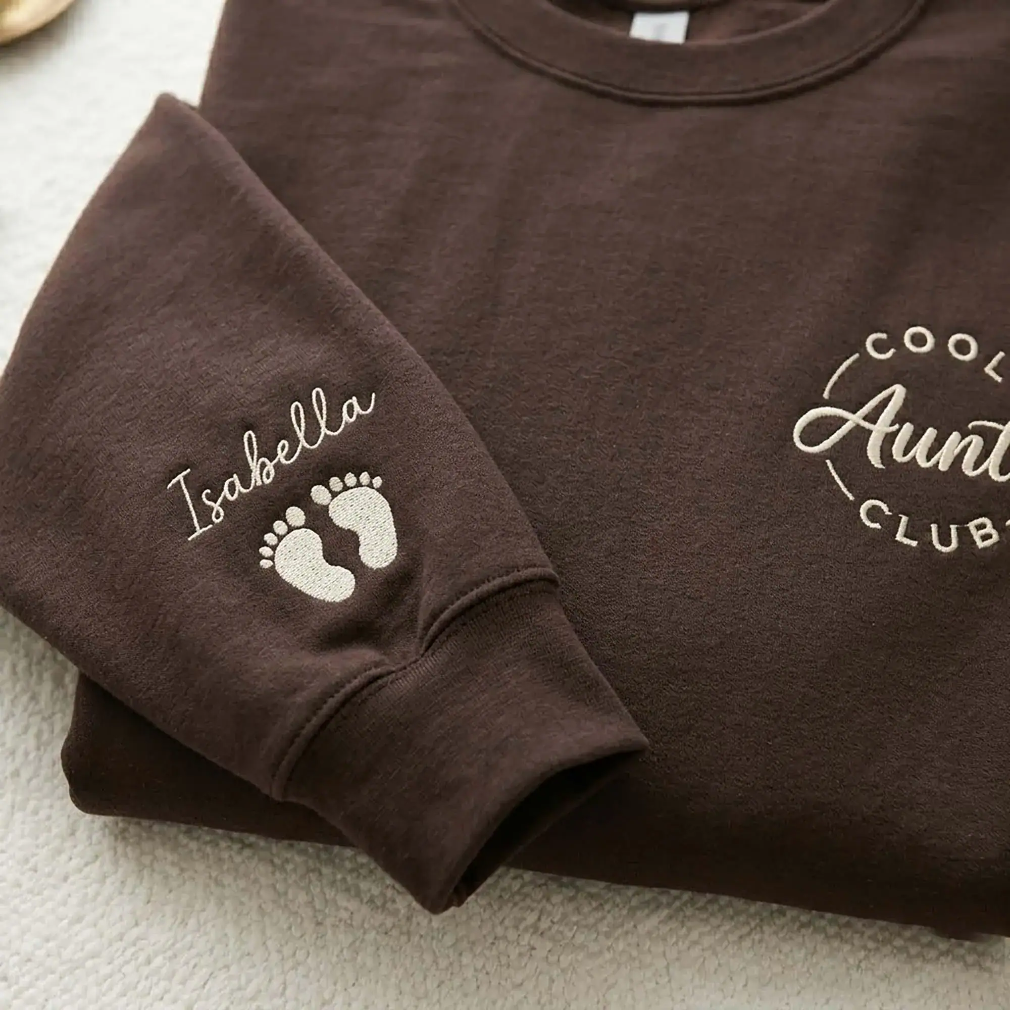Embroidered Cool Aunts Club Shirt, Personalised Auntie Shirt, Mothers Day Shirt, New Aunt Gift, Pregnancy Announcement, Aunt to be Tee - Image 4