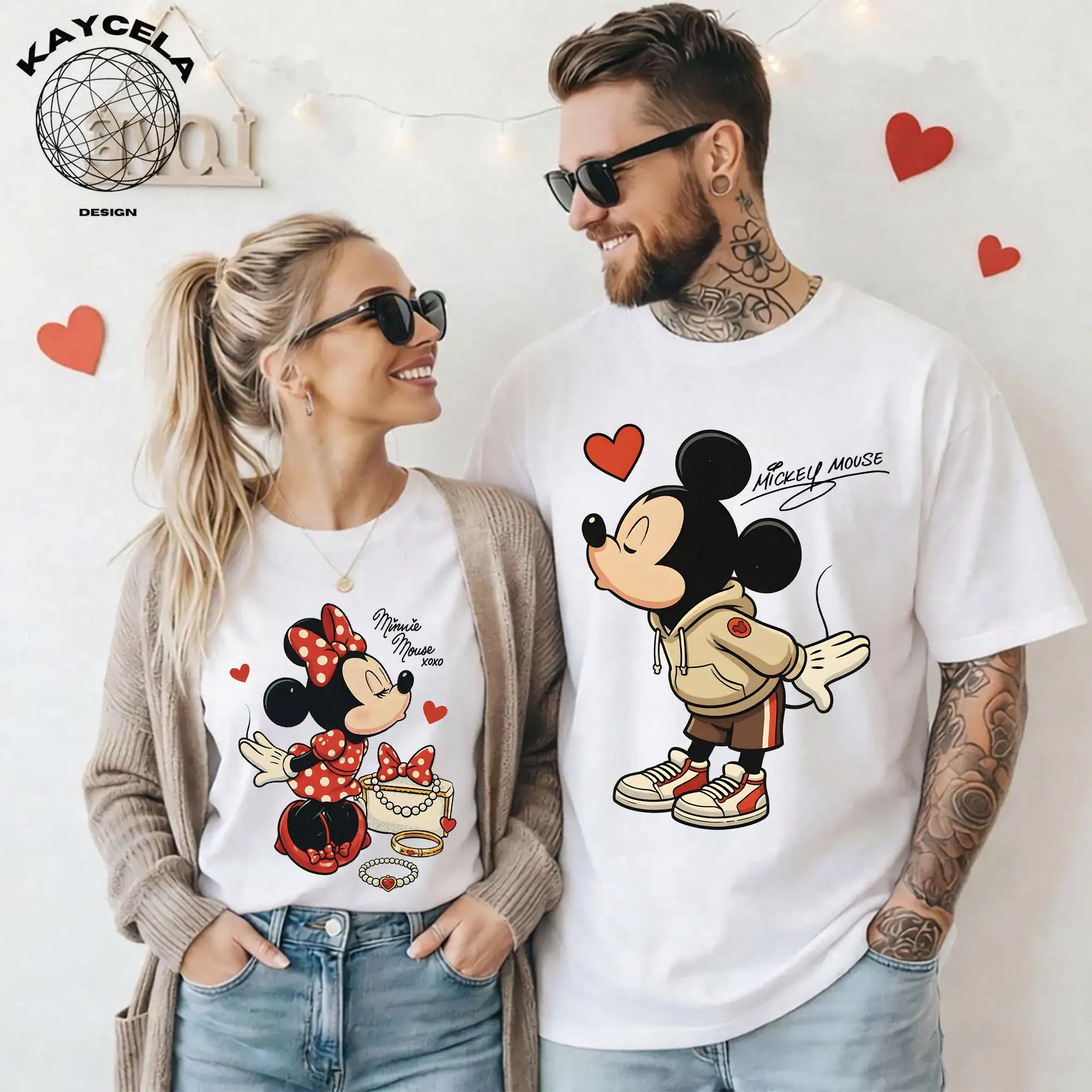 Mickey and Minnie Couple T-shirt, Lovers Matching Tee, Disney Family Shirt, Disneyland Honeymoon Shirt