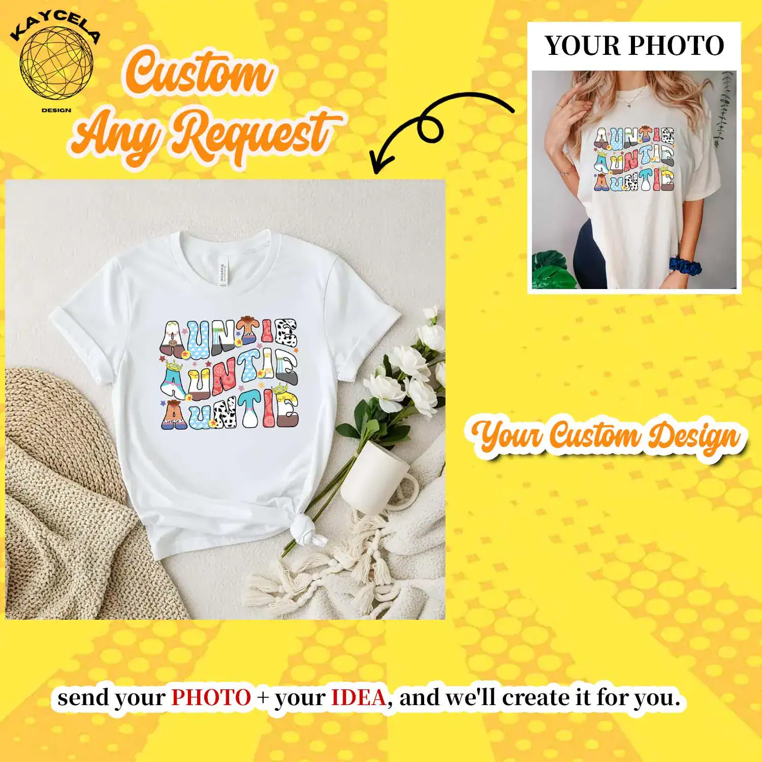 Custom Photo Shirt, Personalized T-Shirt, Custom Picture Tshirt, Your Photo Shirt, Family Picture Tee, Logo Image Shirts Gift