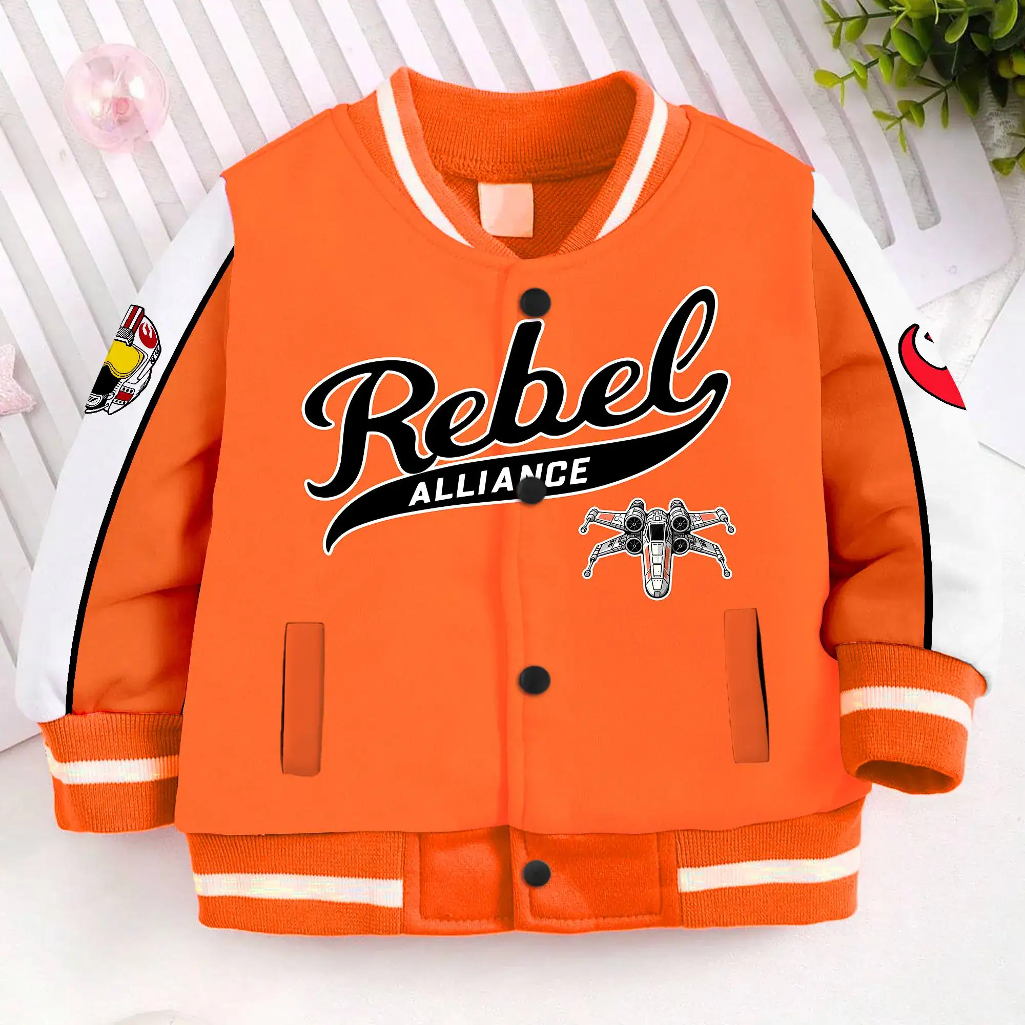 Rebel Episode New Hope Baseball Jacket, Hollywood Studios Adult Unisex Varsity Baseball Jacket, Vintage Star Wars Shirt